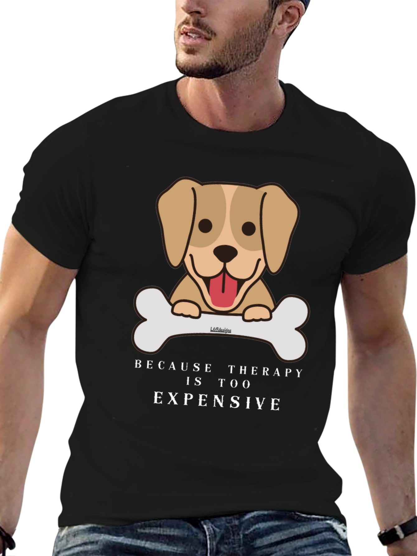 Dog Therapy Humor Tee