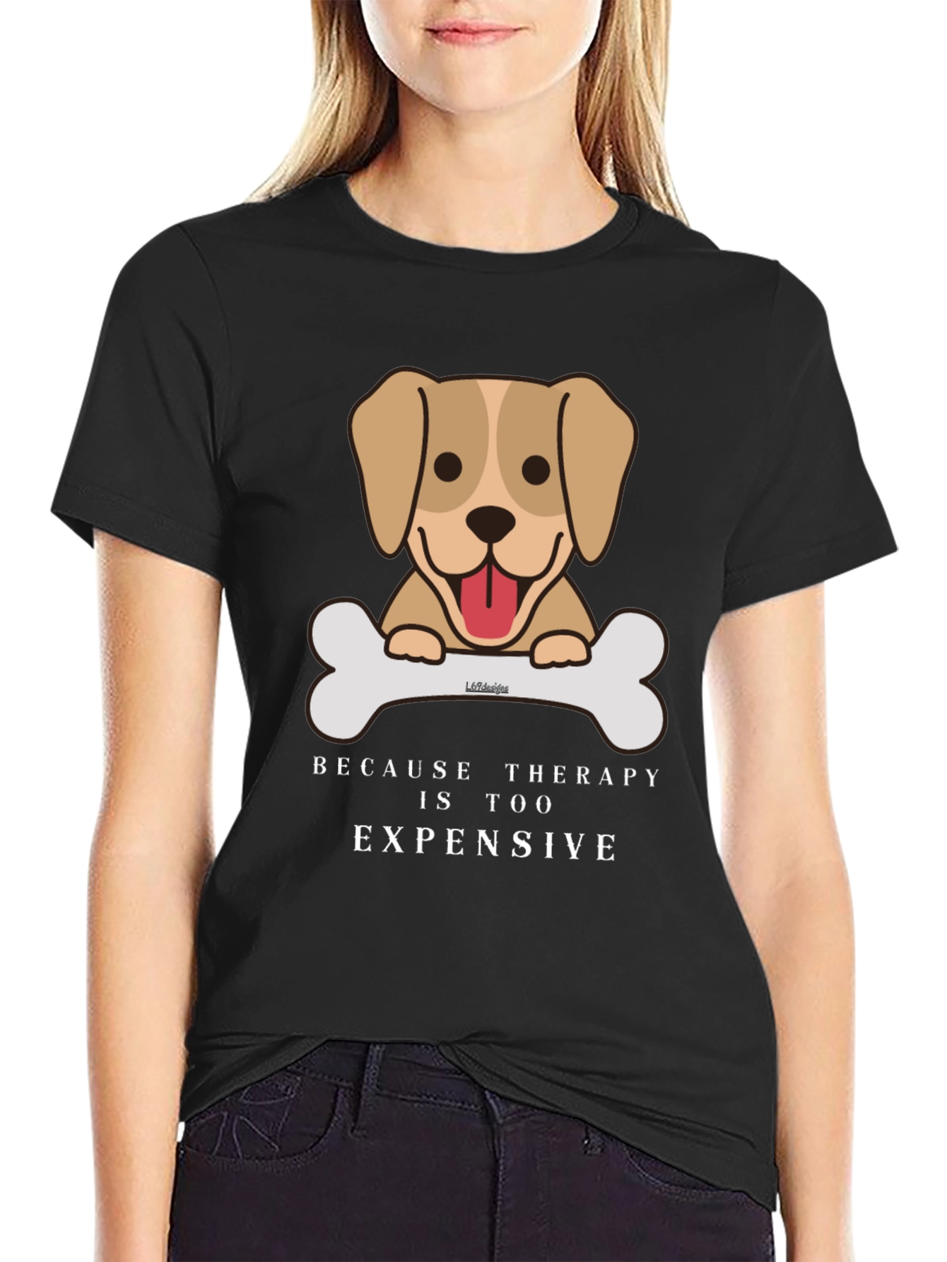 Dog Therapy Humor Tee