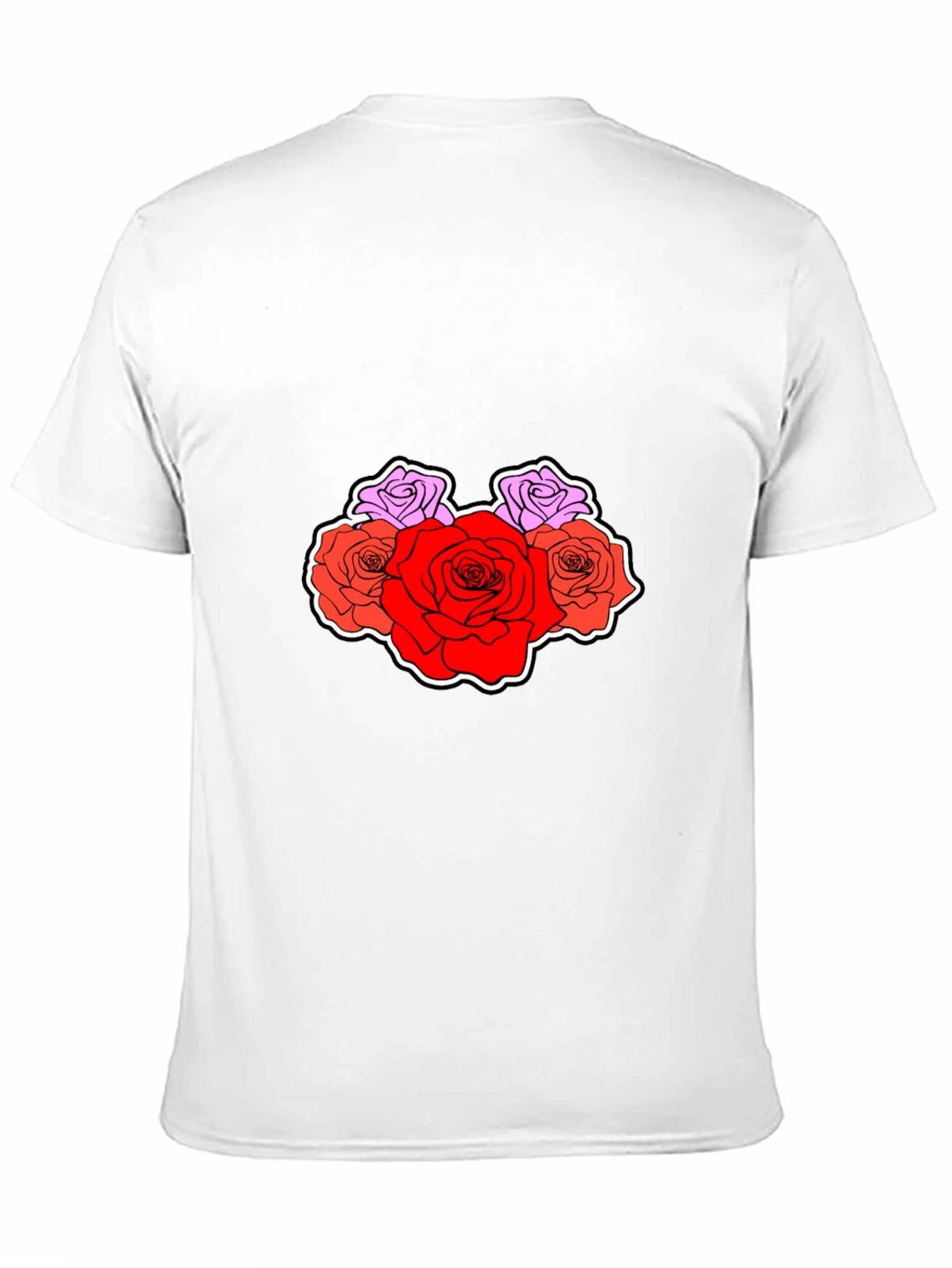Floral Graphic Tee - Stylish Rose Design