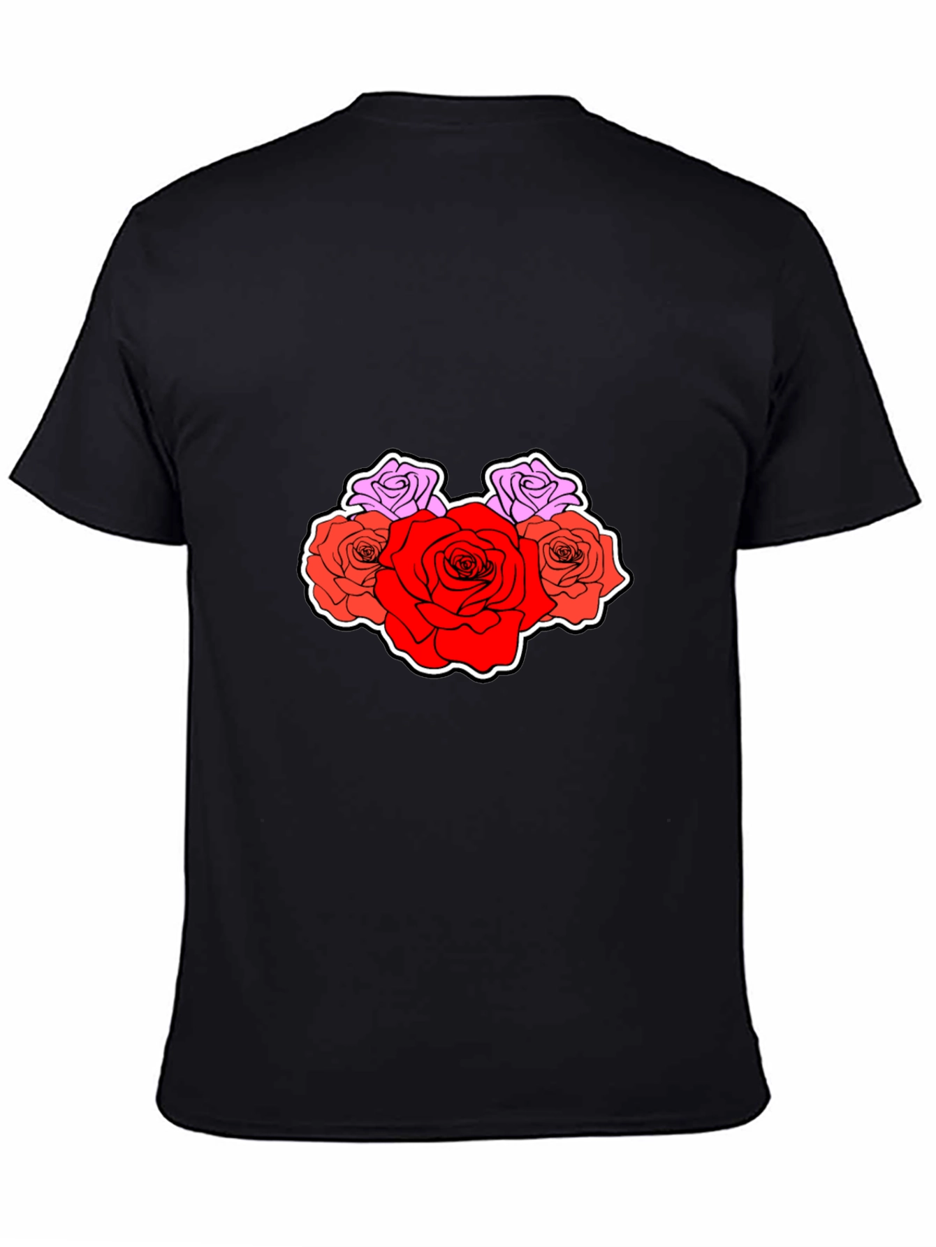 Floral Graphic Tee - Stylish Rose Design