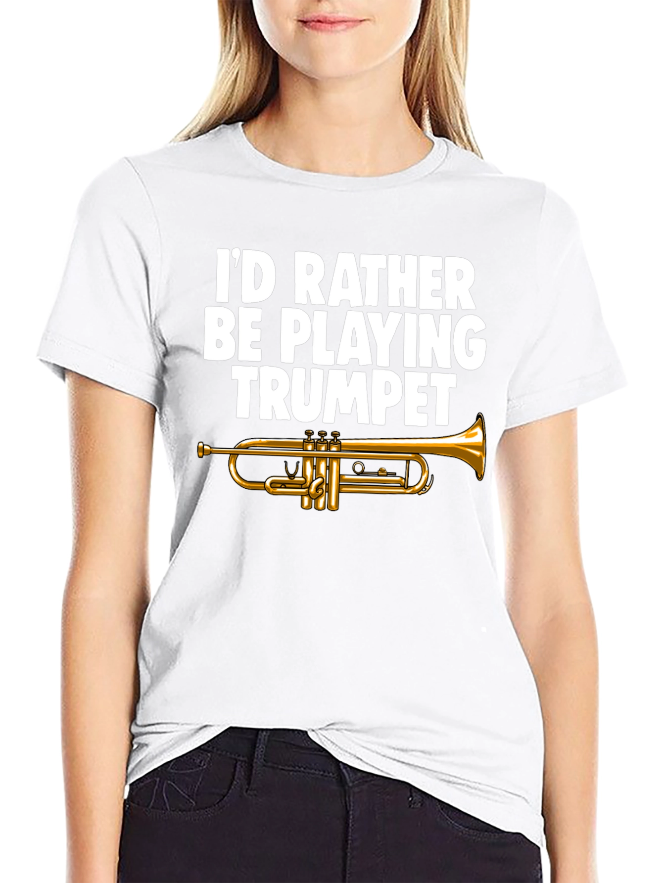 Trumpet Player T-Shirt - Id Rather Be Playing