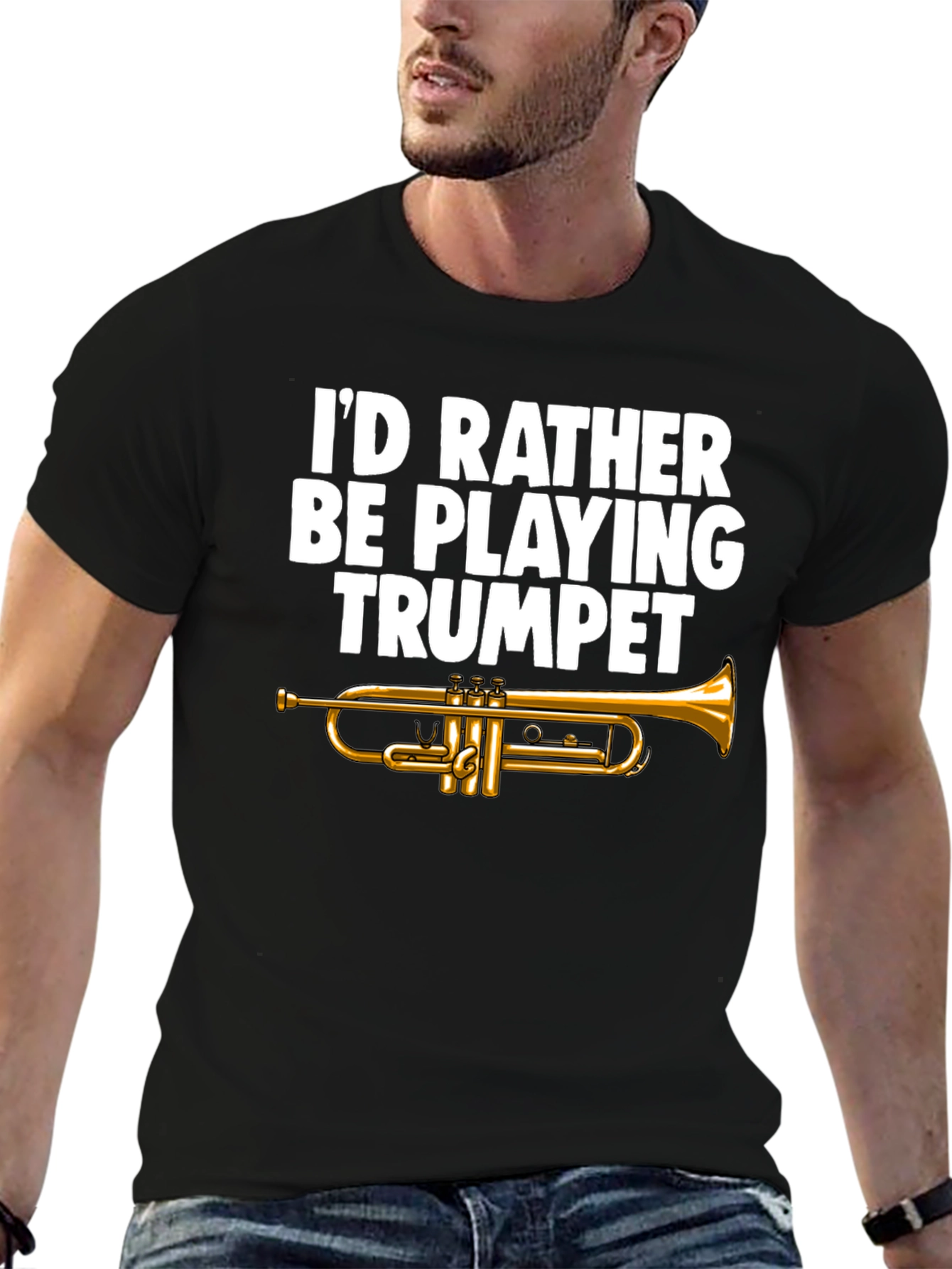 Trumpet Player T-Shirt - Id Rather Be Playing