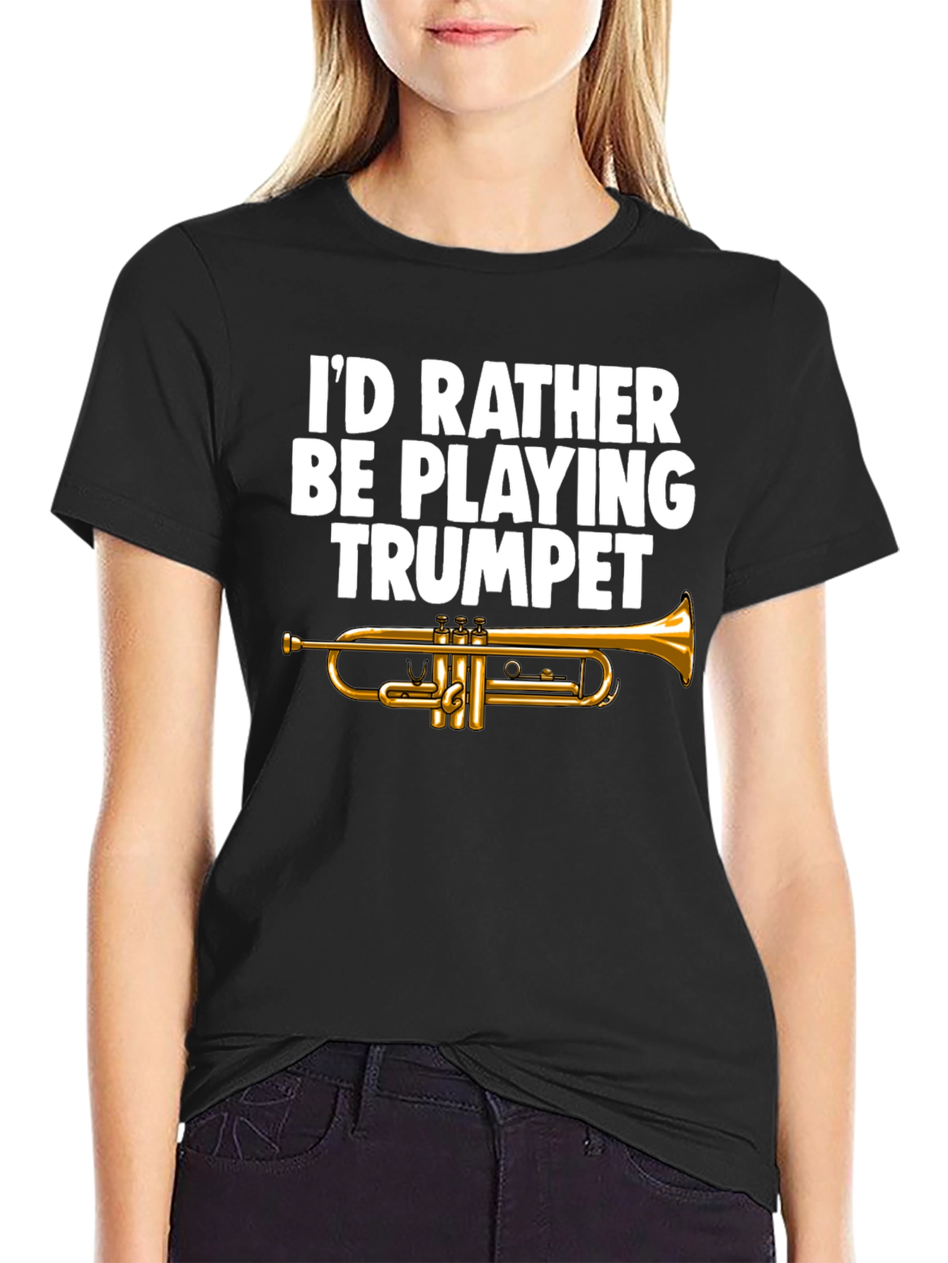 Trumpet Player T-Shirt - Id Rather Be Playing