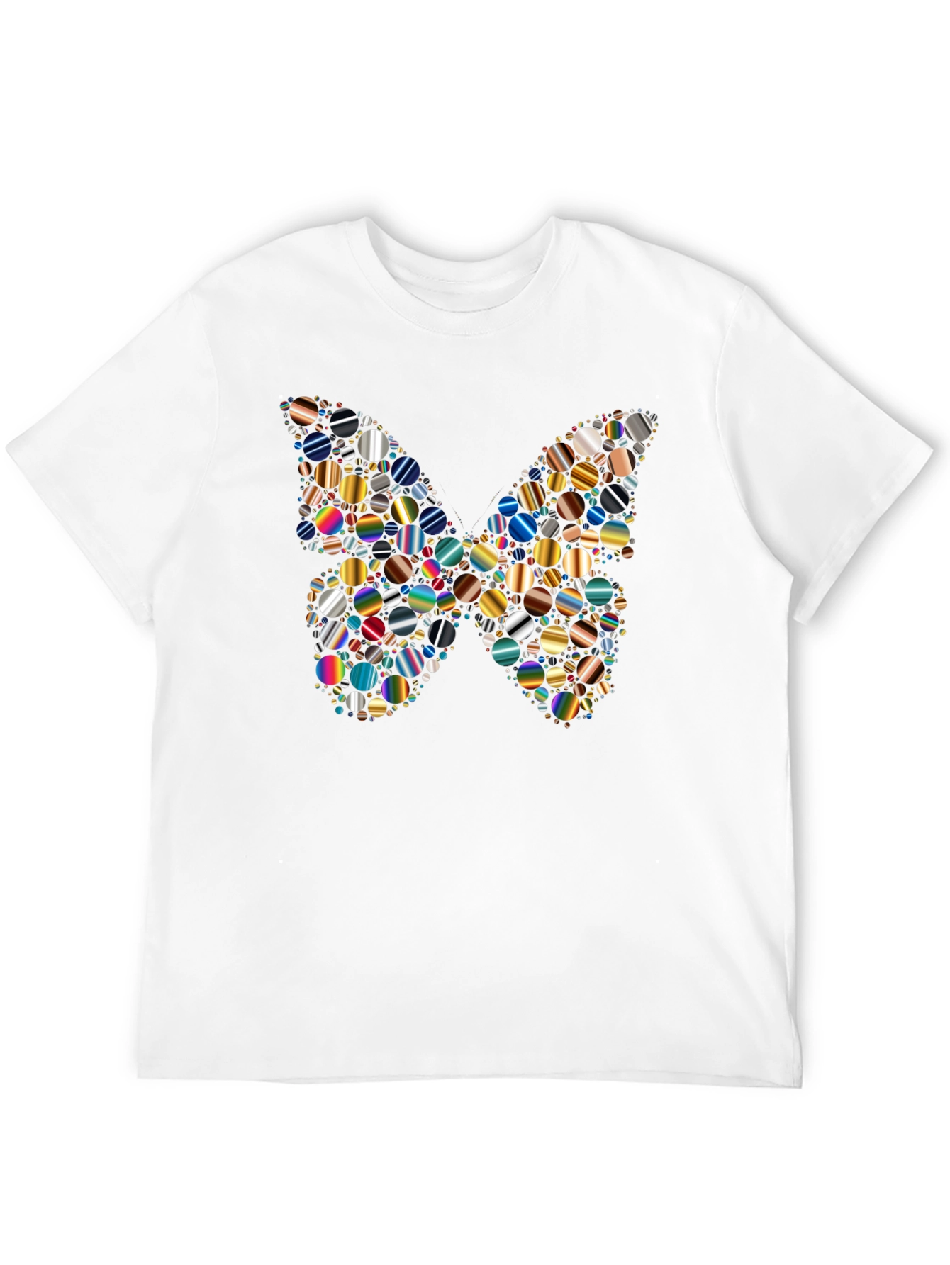 Butterfly Pattern Mens Graphic T-Shirt