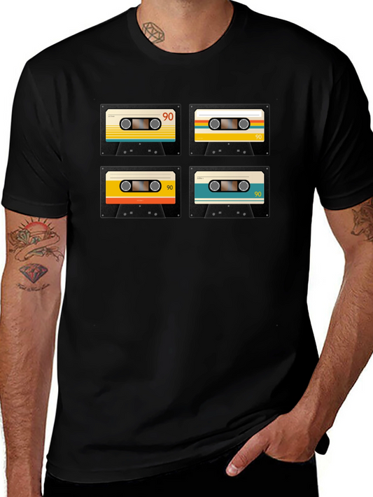 Retro Cassette Tape Graphic T-Shirt - 90s Nostalgia
