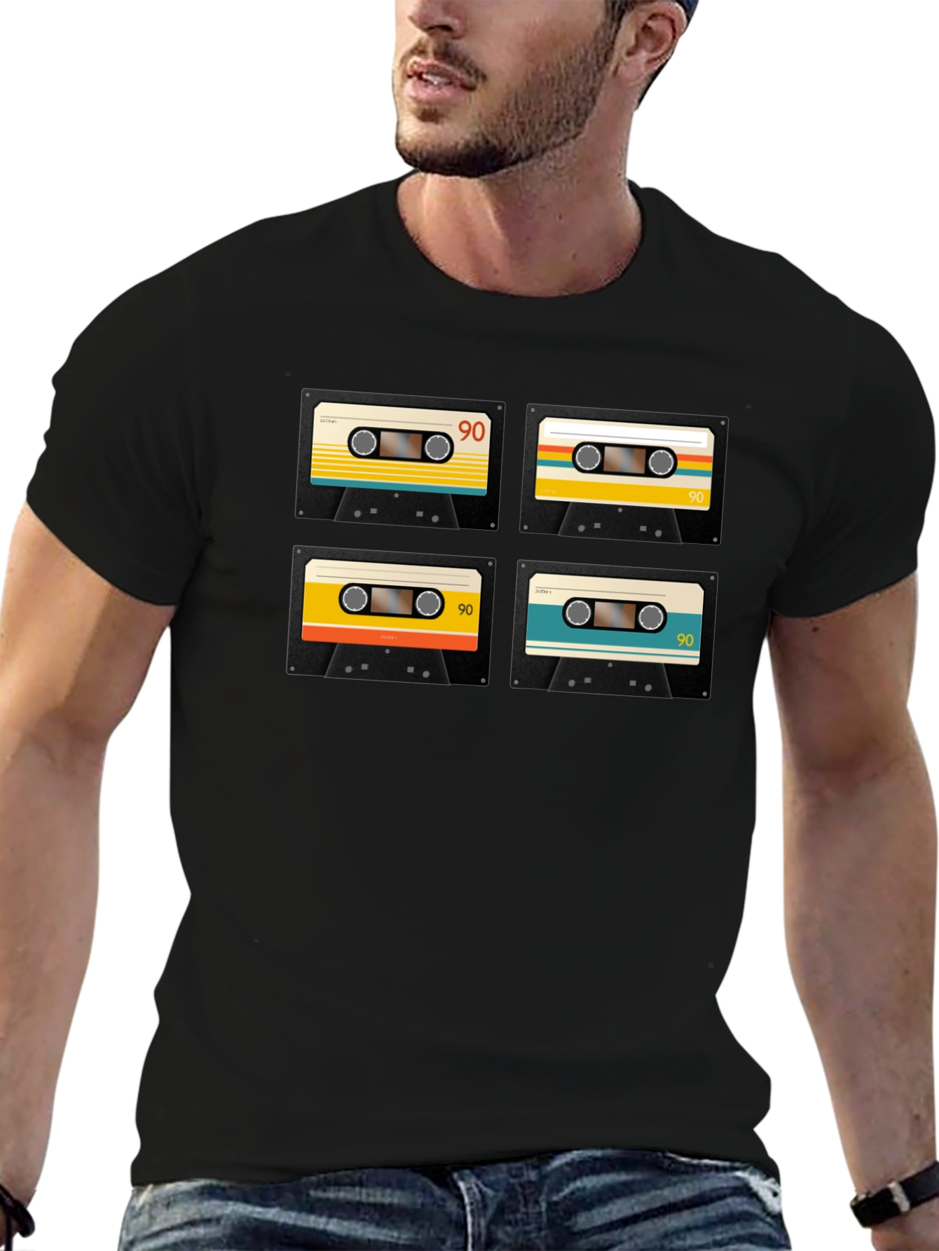 Retro Cassette Tape Graphic T-Shirt - 90s Nostalgia