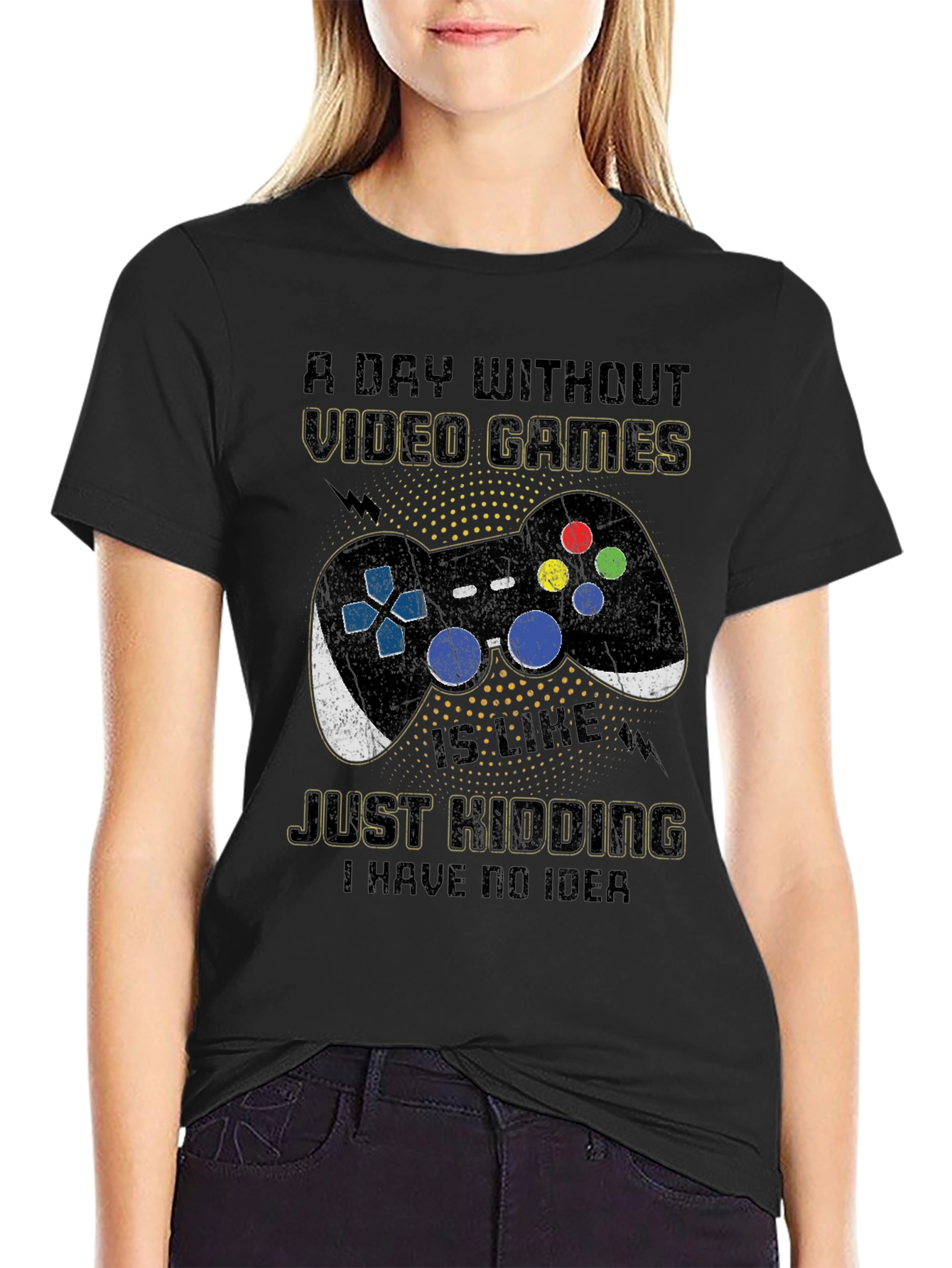 Funny Video Game T-Shirt - A Day Without Games