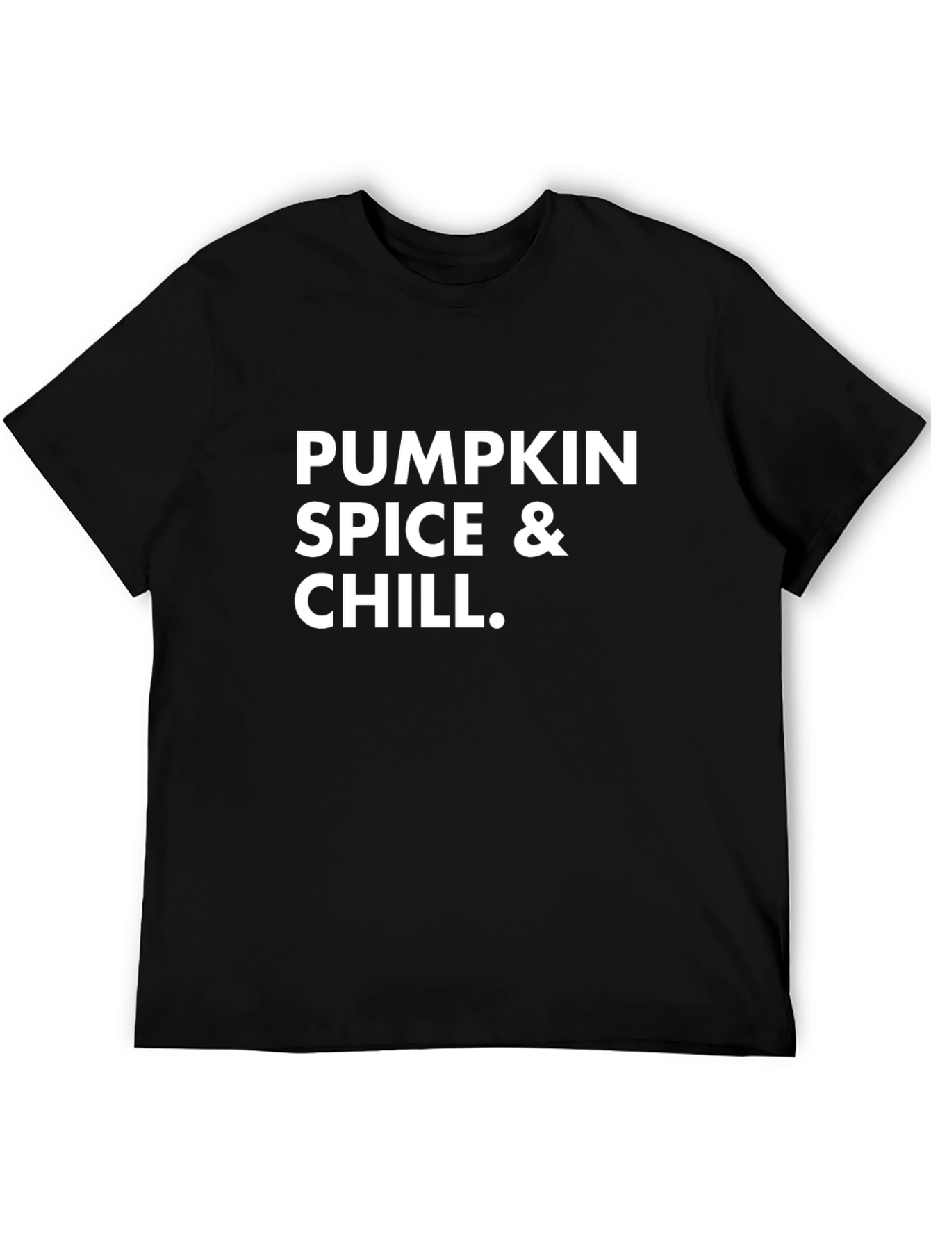 Pumpkin Spice & Chill Graphic T-Shirt - Black