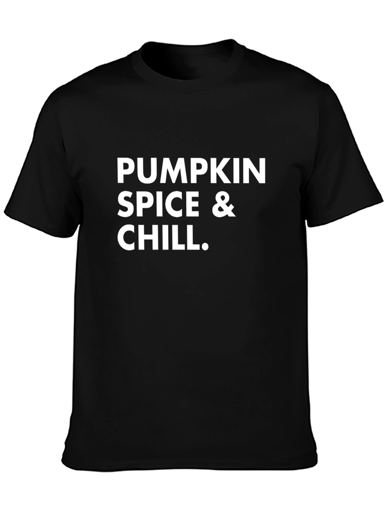 Pumpkin Spice & Chill Graphic T-Shirt - Black