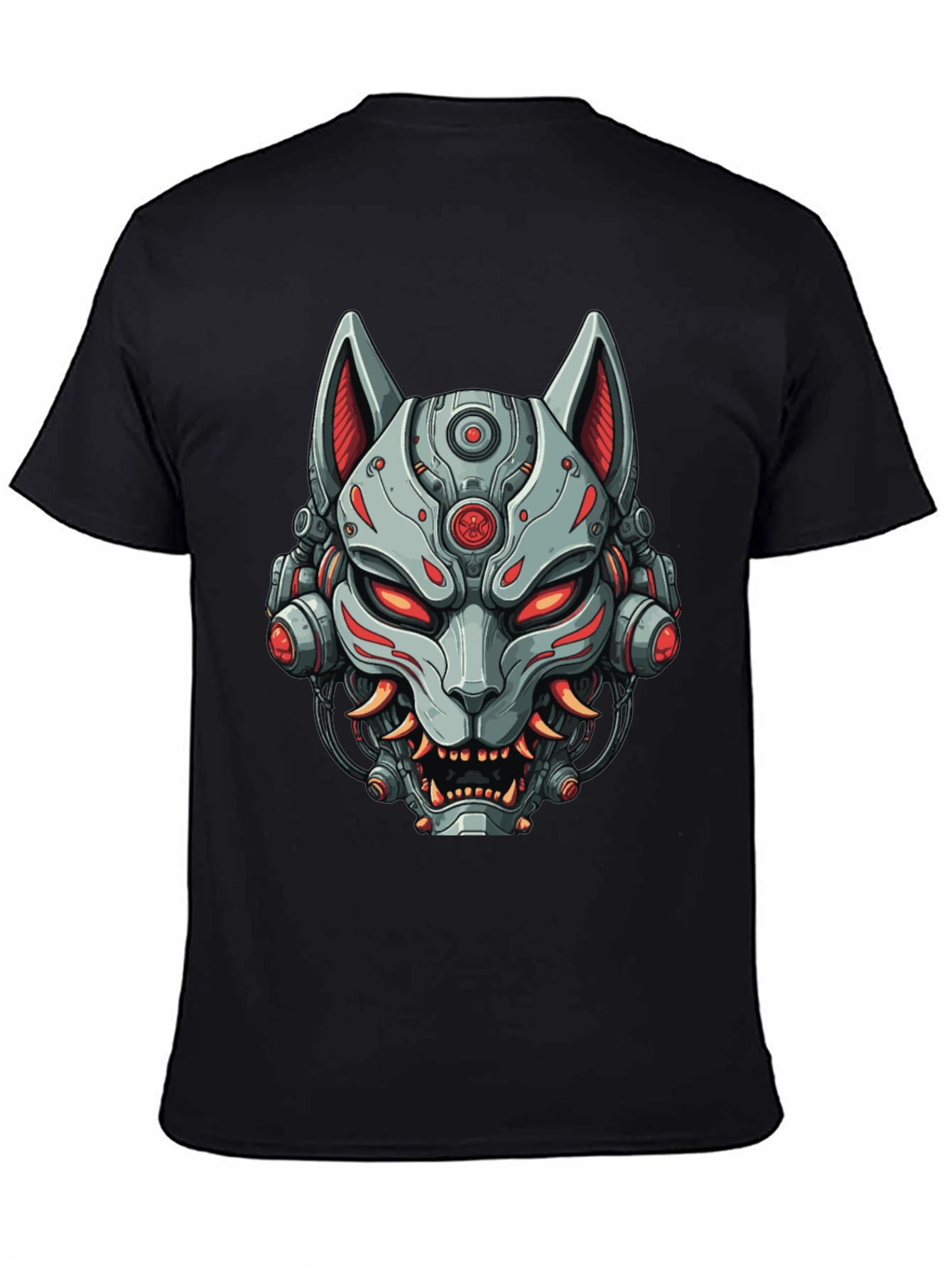 Cyberpunk Fox T-Shirt - Robotic Kitsune Graphic Tee