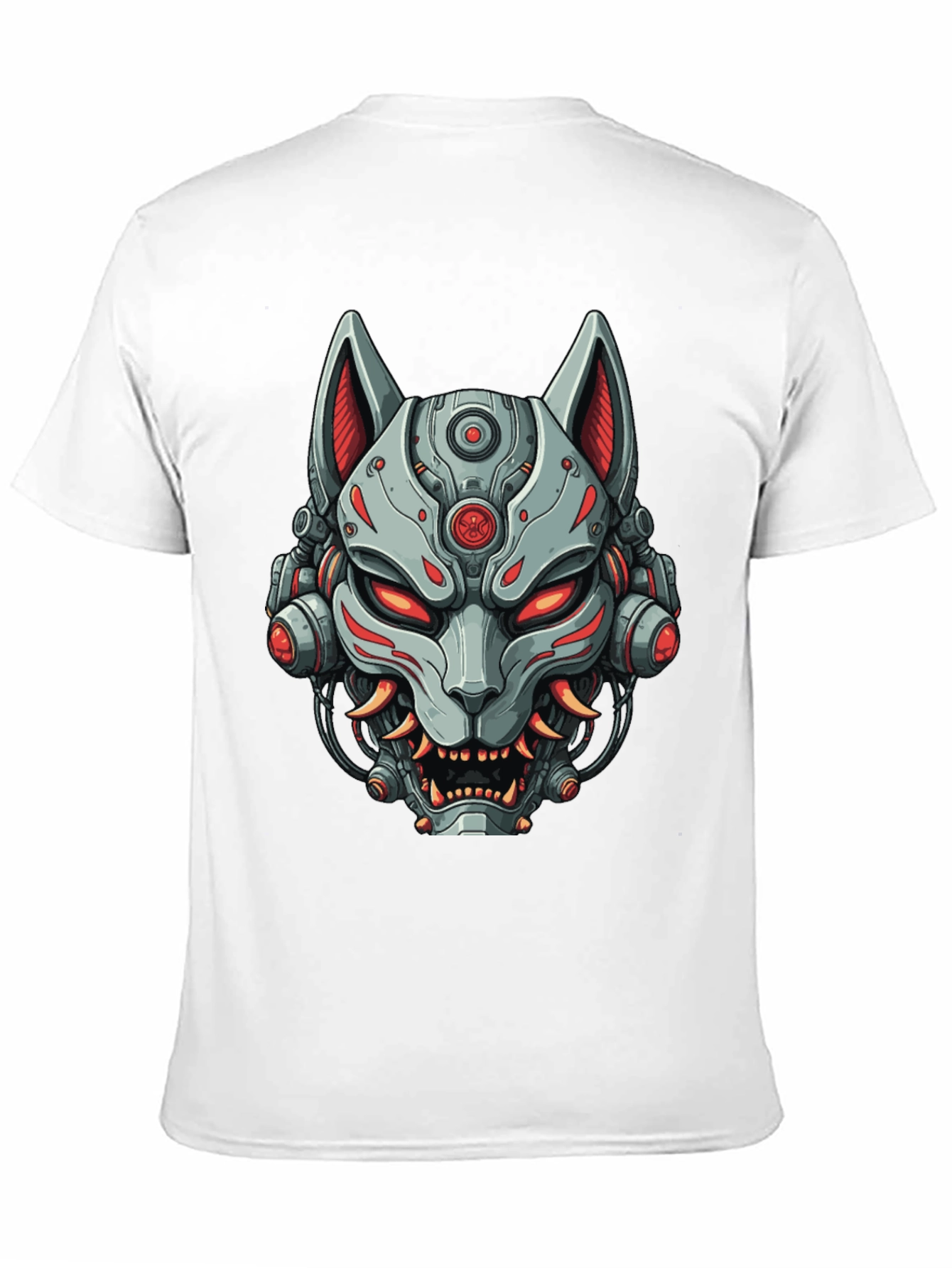 Cyberpunk Fox T-Shirt - Robotic Kitsune Graphic Tee