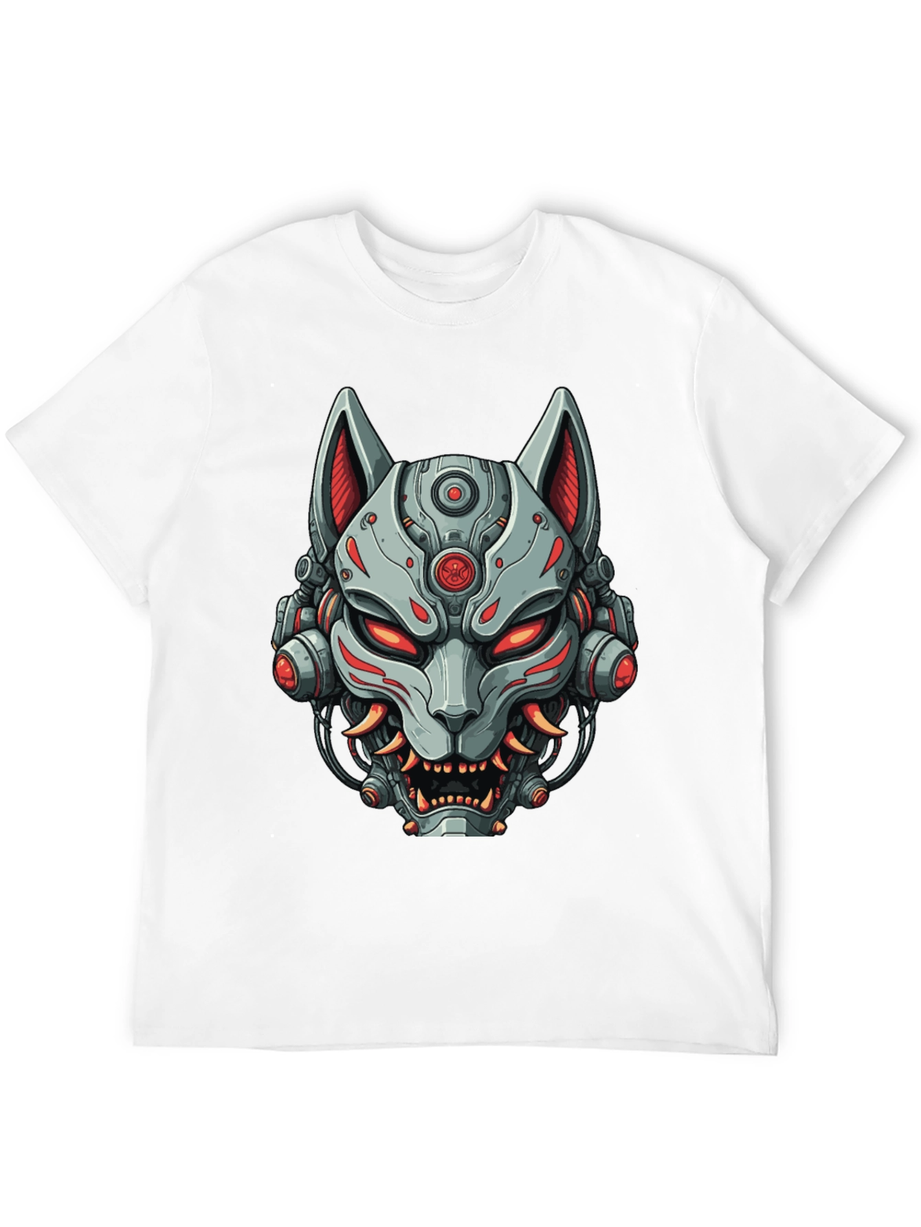 Cyberpunk Fox T-Shirt - Robotic Kitsune Graphic Tee