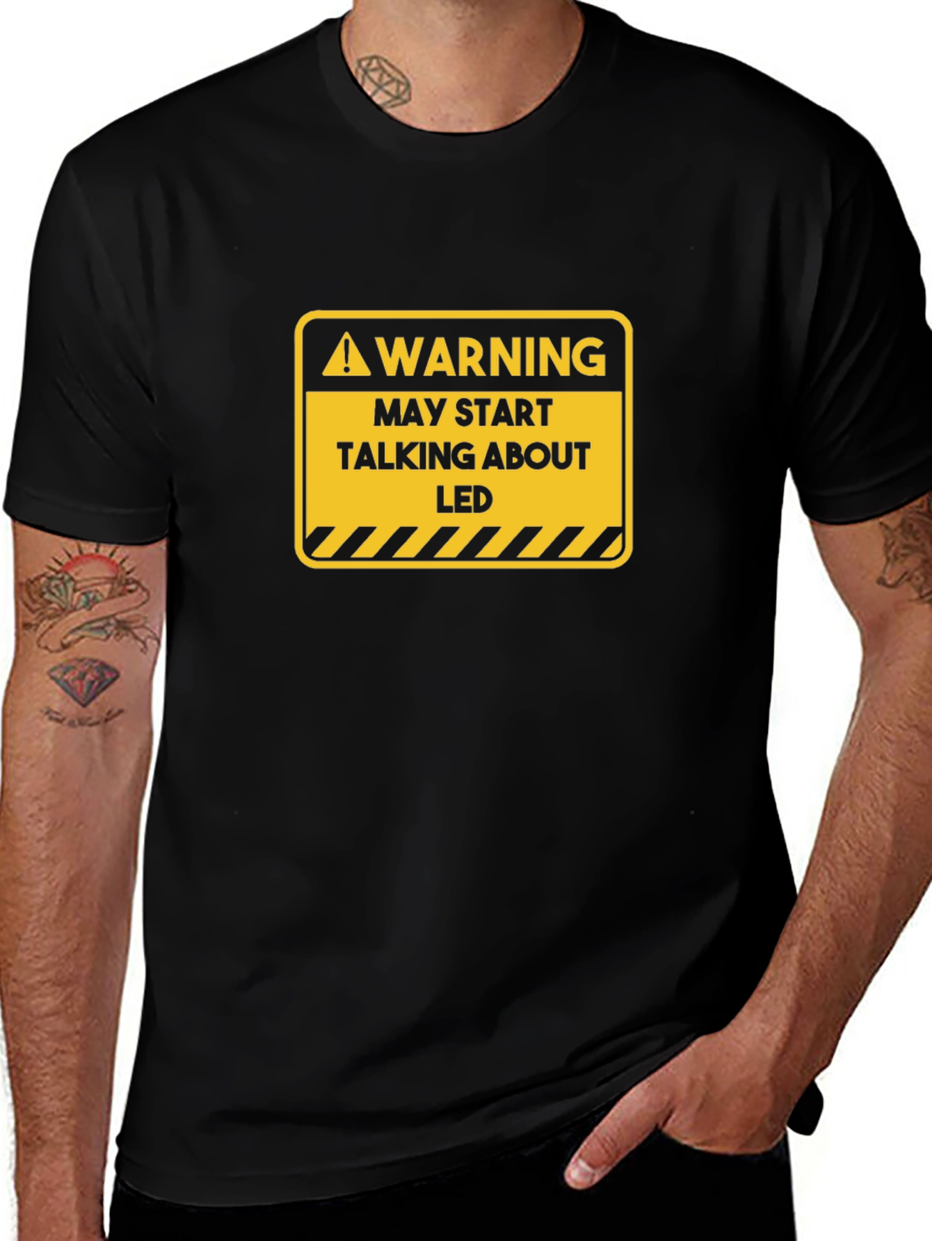 Warning May Start Talking About LED T-Shirt