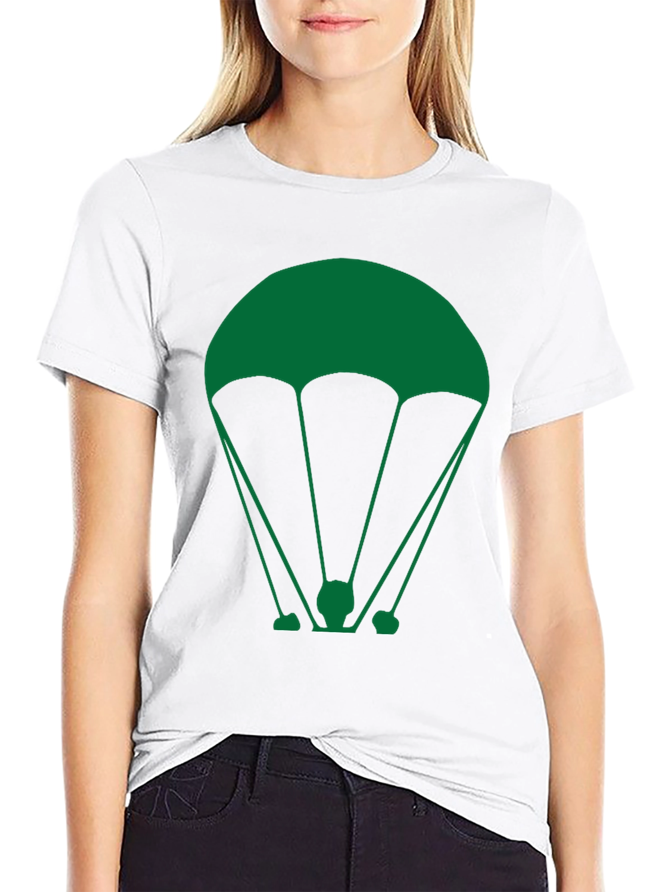 Parachute Graphic T-Shirt - Black Cotton Tee