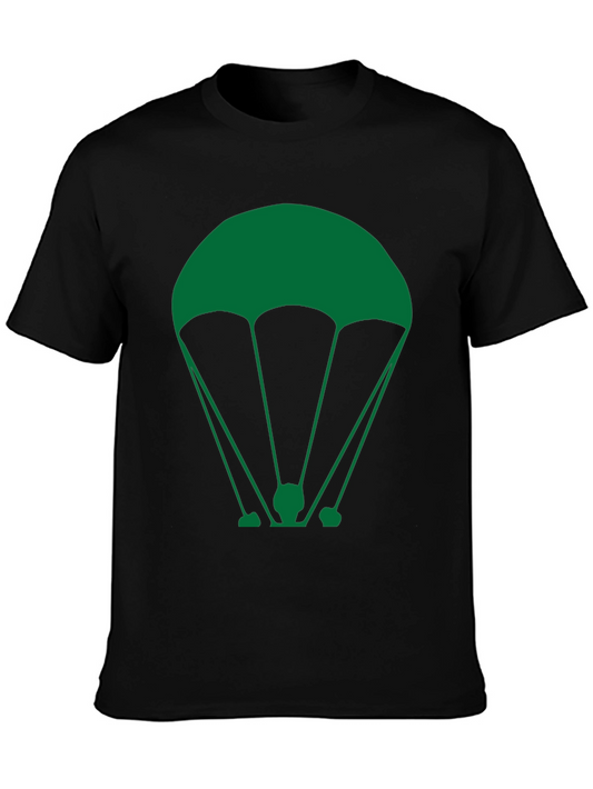 Parachute Graphic T-Shirt - Black Cotton Tee