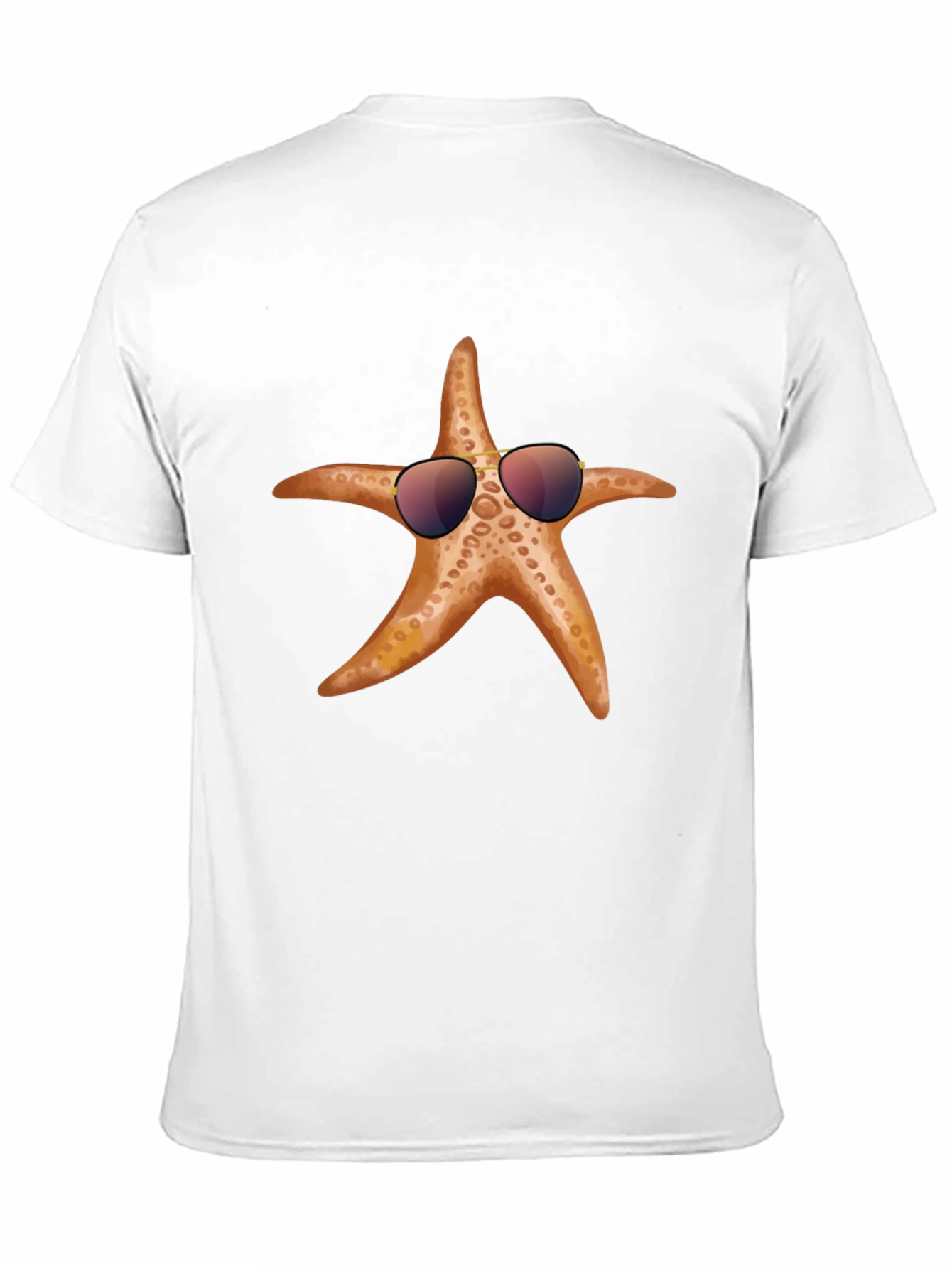 Cool Starfish Graphic Tee - Black Cotton T-Shirt