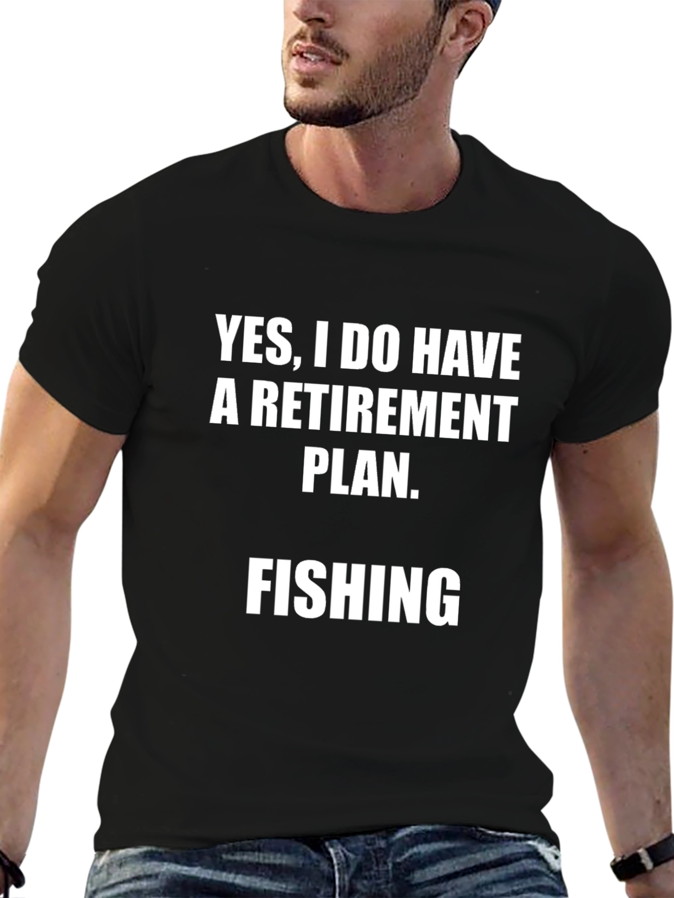 Fishing Retirement Plan T-Shirt - Black
