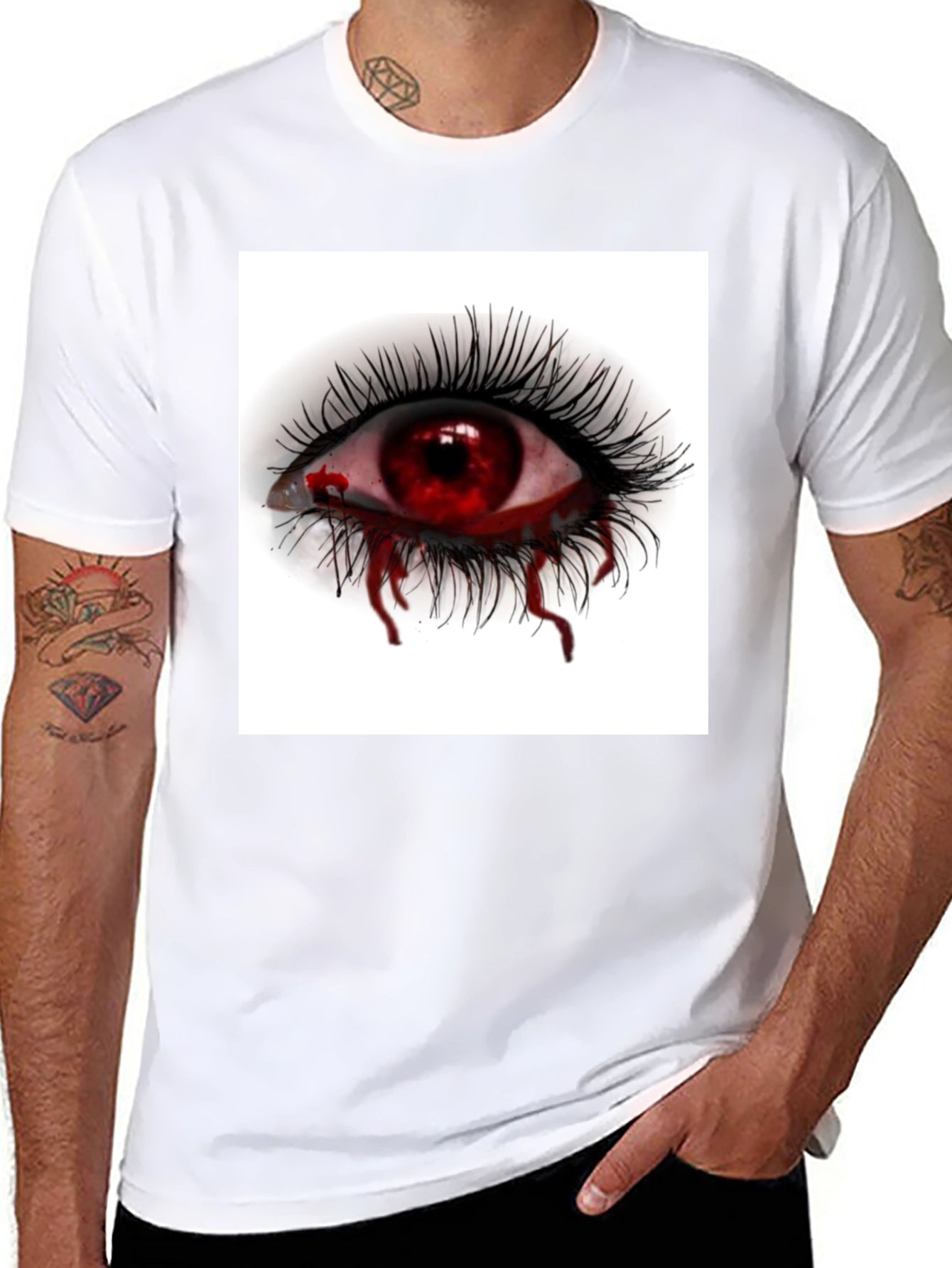 Bleeding Eye Graphic Tee - Edgy Style