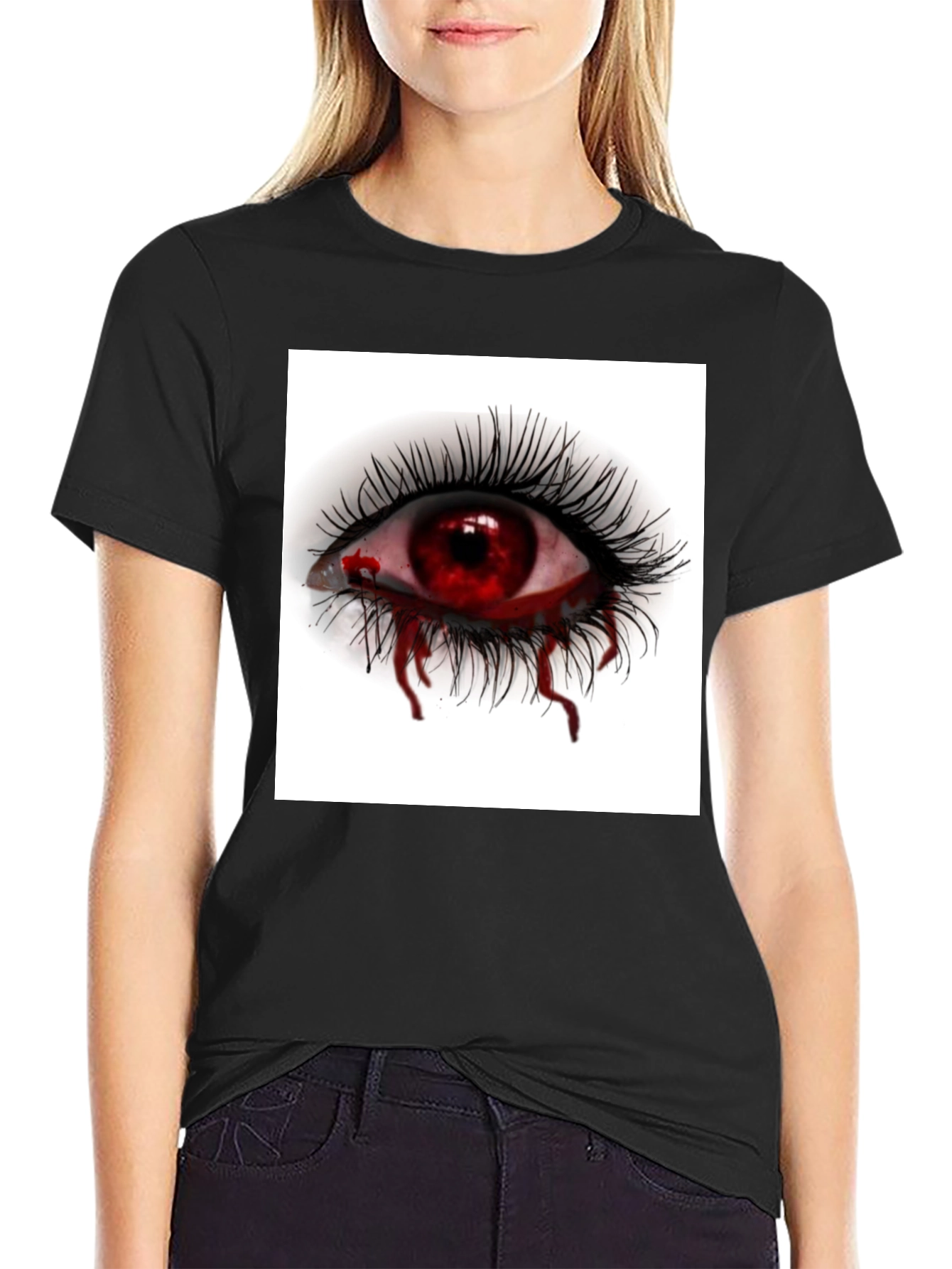 Bleeding Eye Graphic Tee - Edgy Style