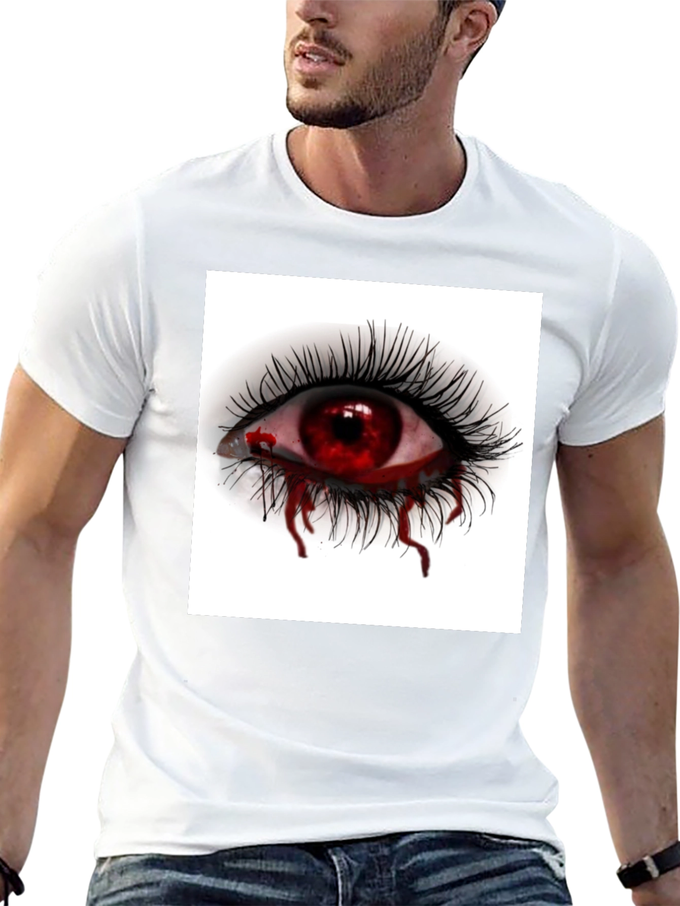 Bleeding Eye Graphic Tee - Edgy Style