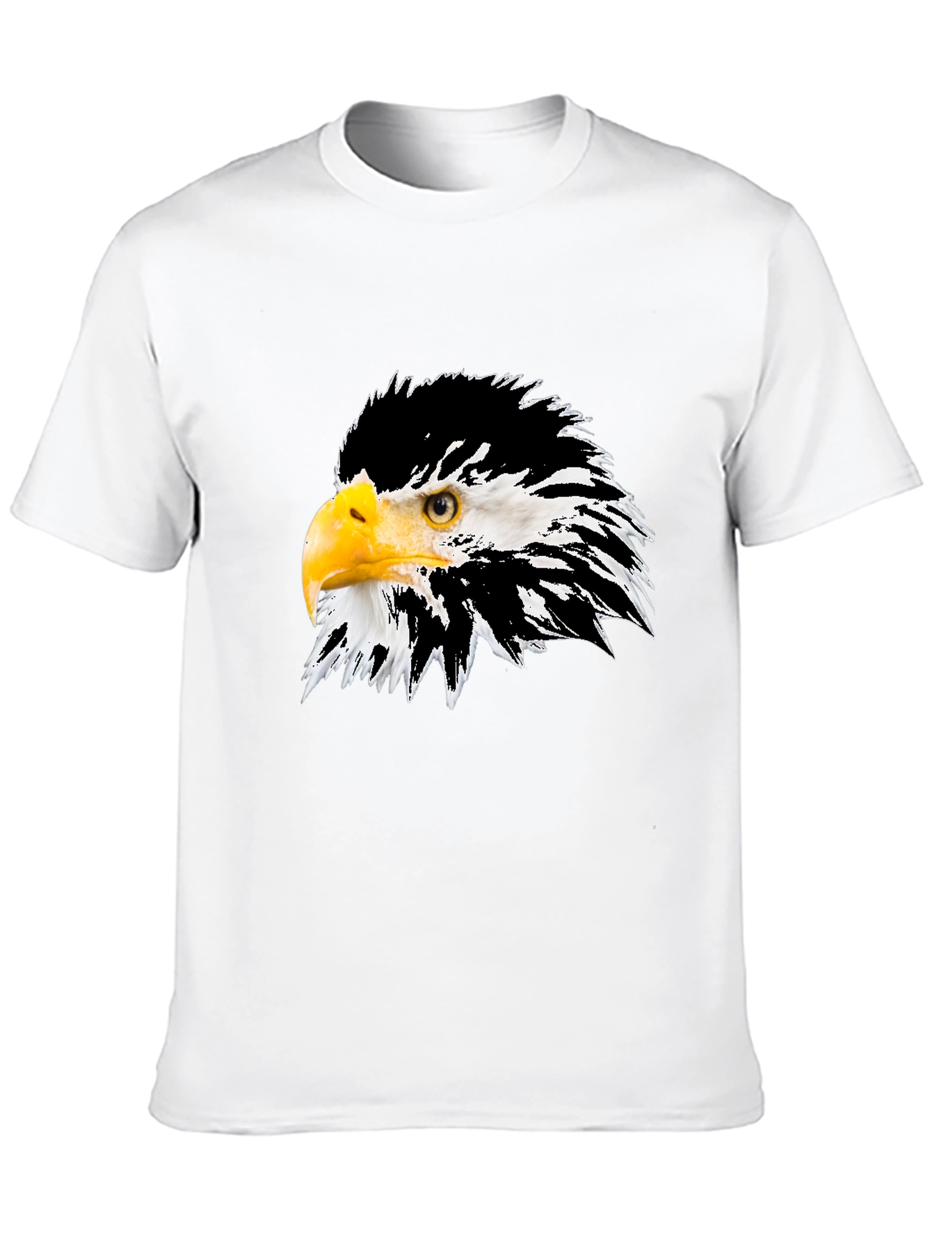 Bold Eagle Graphic Tee - Black Cotton Blend
