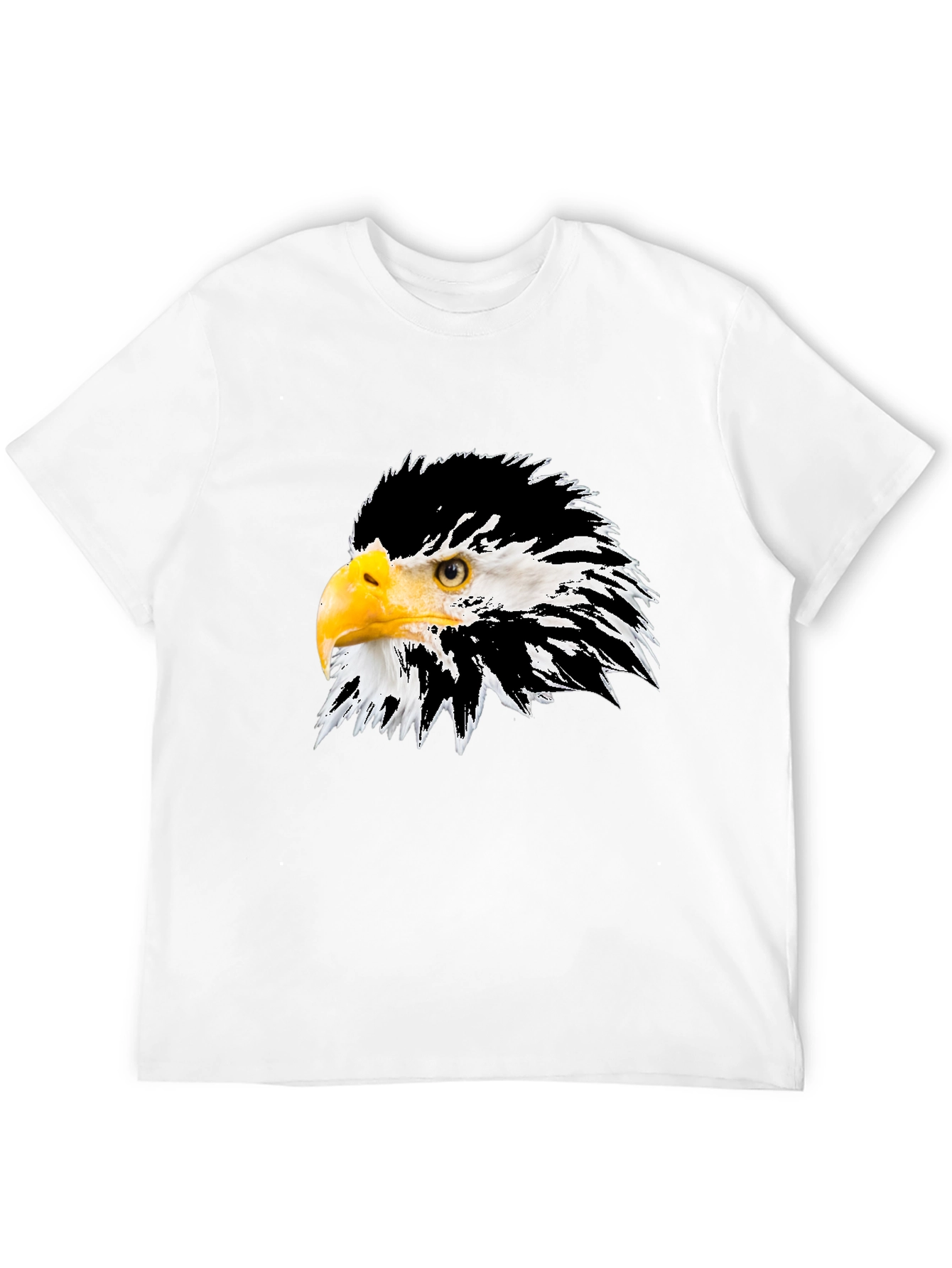 Bold Eagle Graphic Tee - Black Cotton Blend