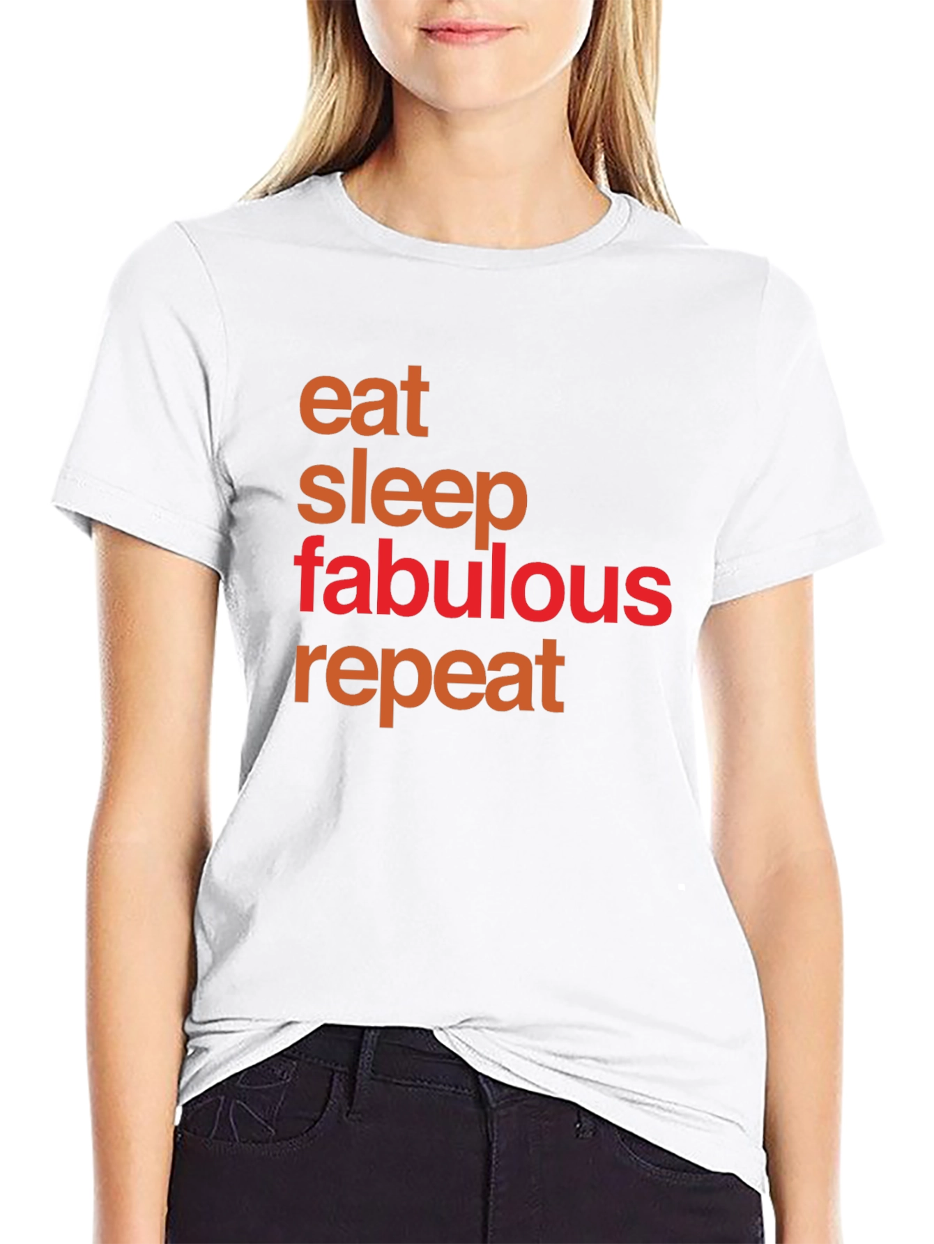 Eat Sleep Fabulous Repeat Graphic Tee