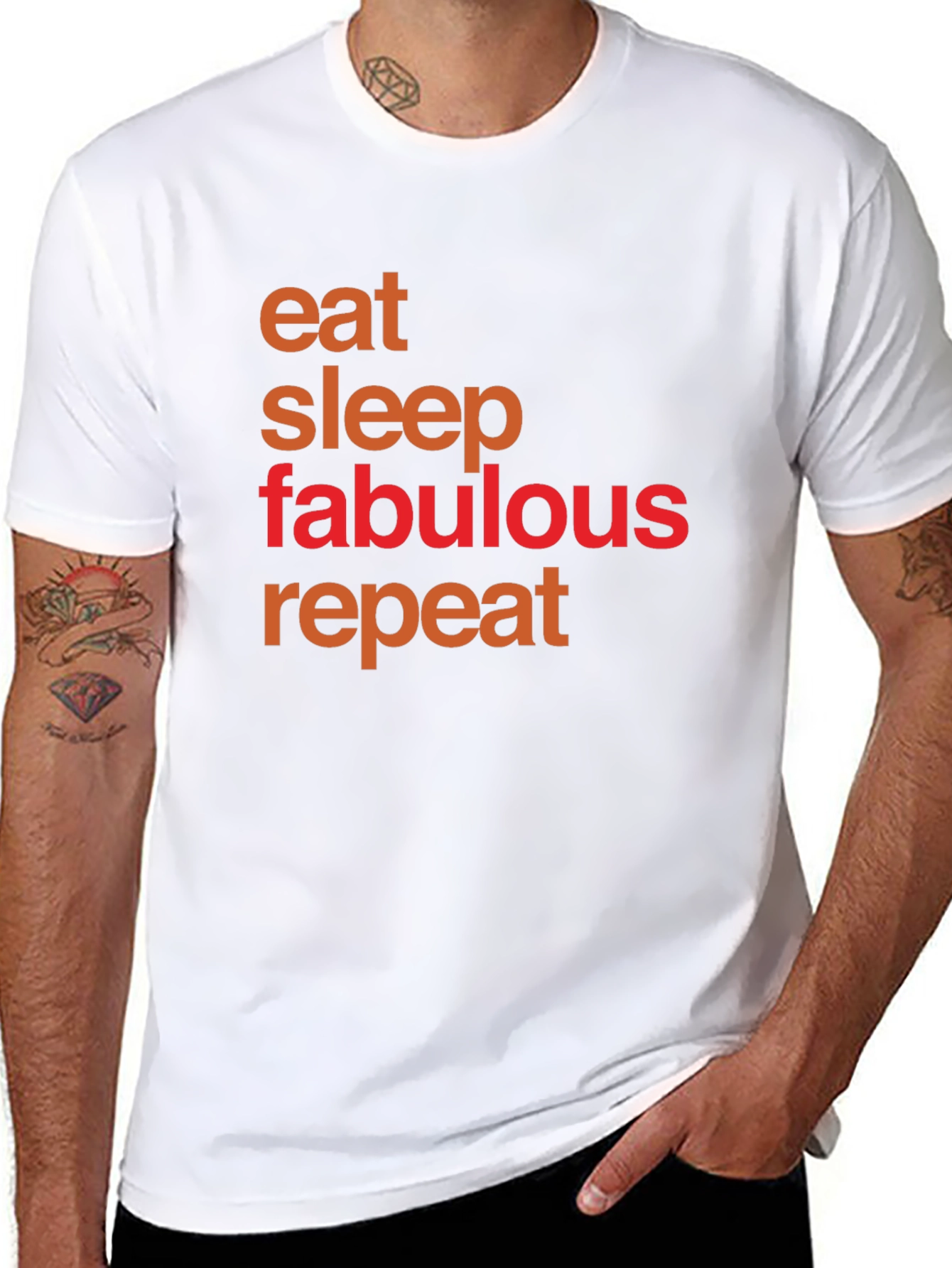 Eat Sleep Fabulous Repeat Graphic Tee