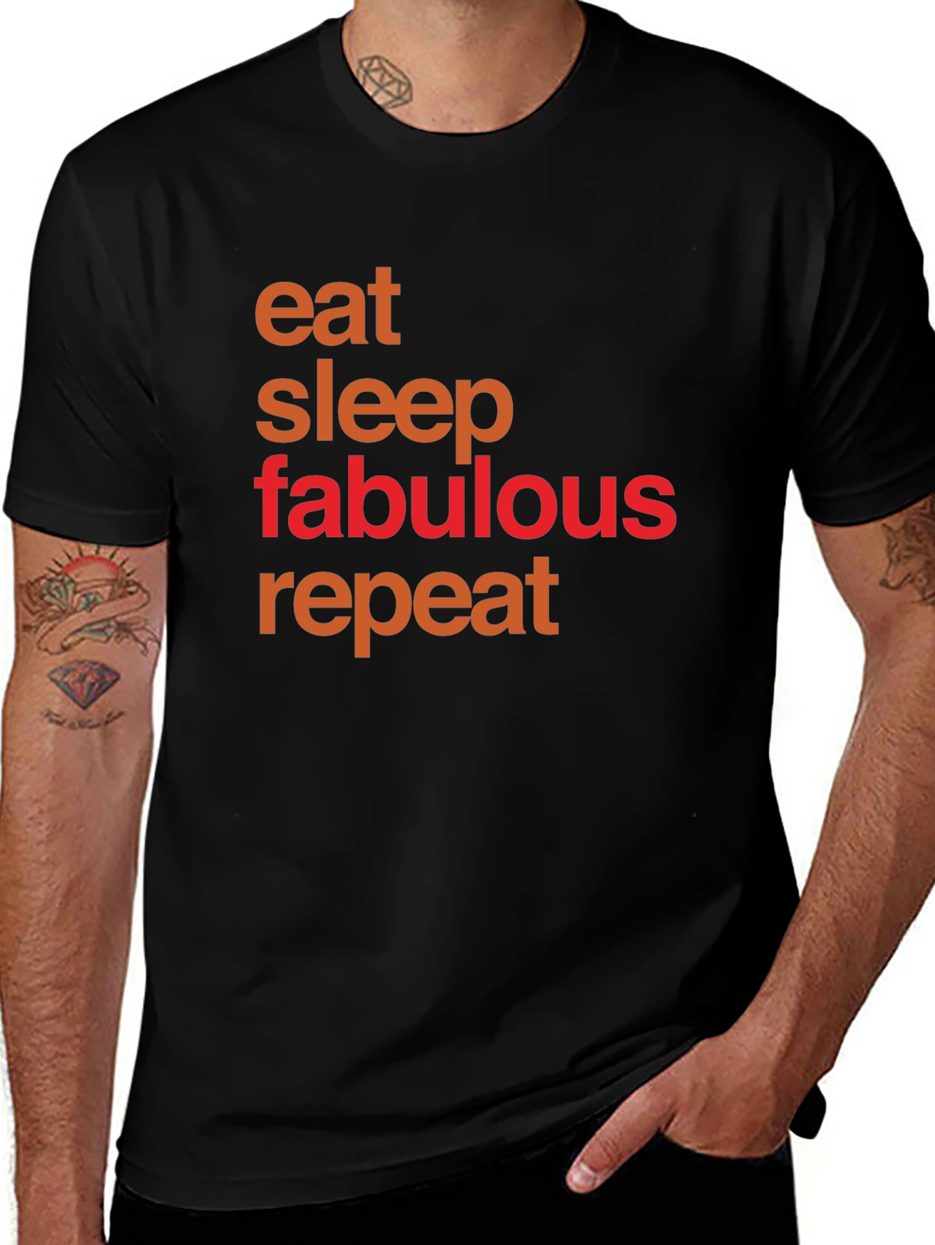 Eat Sleep Fabulous Repeat Graphic Tee