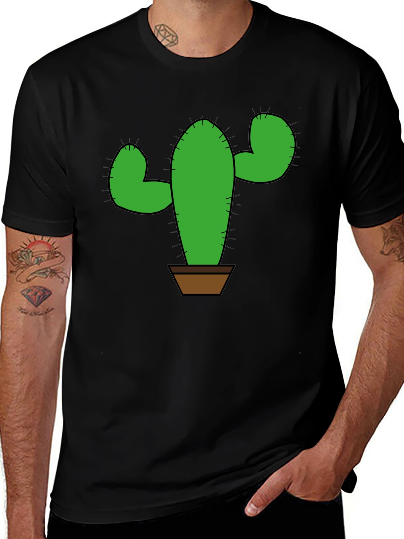 Cactus Graphic T-Shirt - Trendy Plant Lover Tee