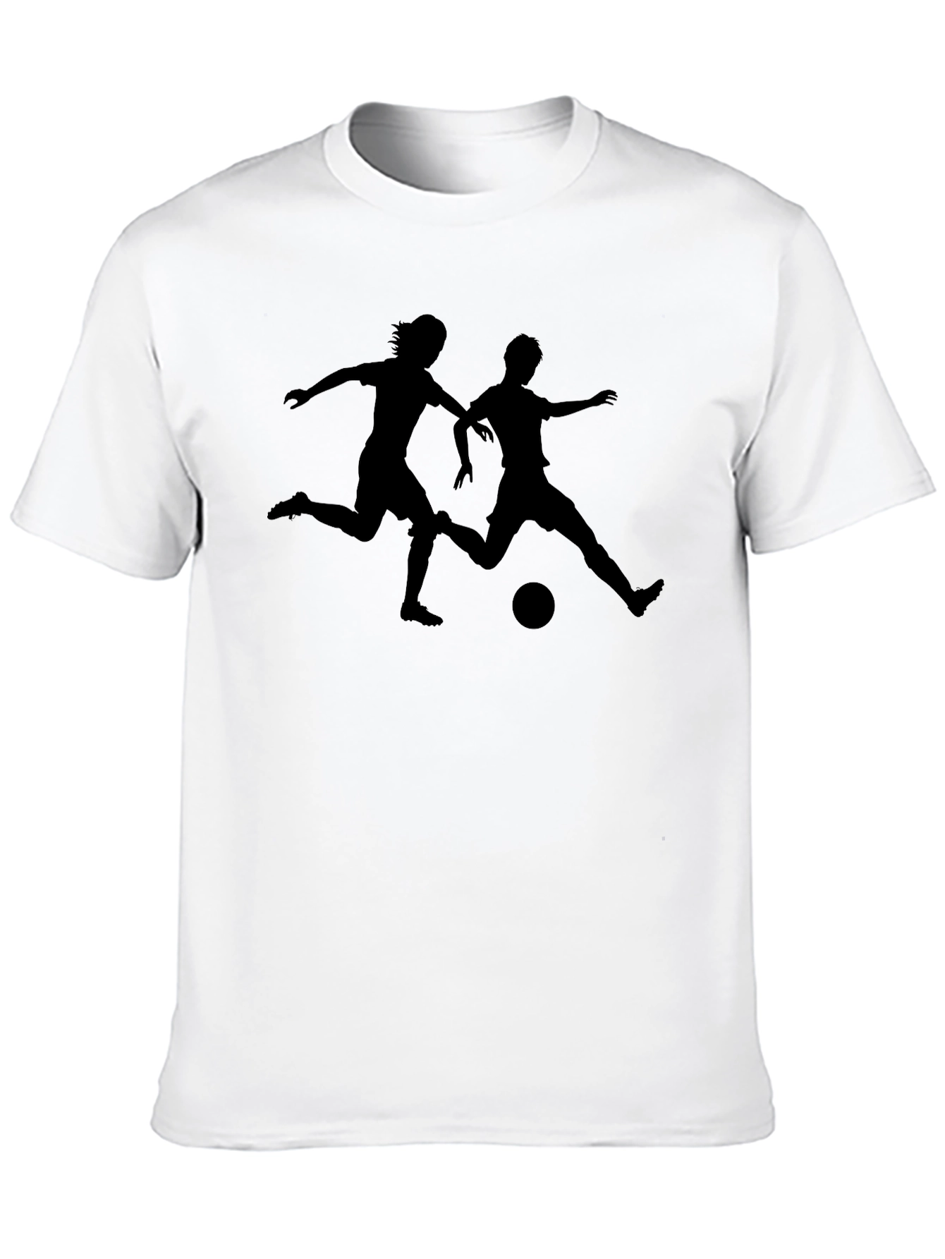 Soccer Players Graphic T-Shirt - Black