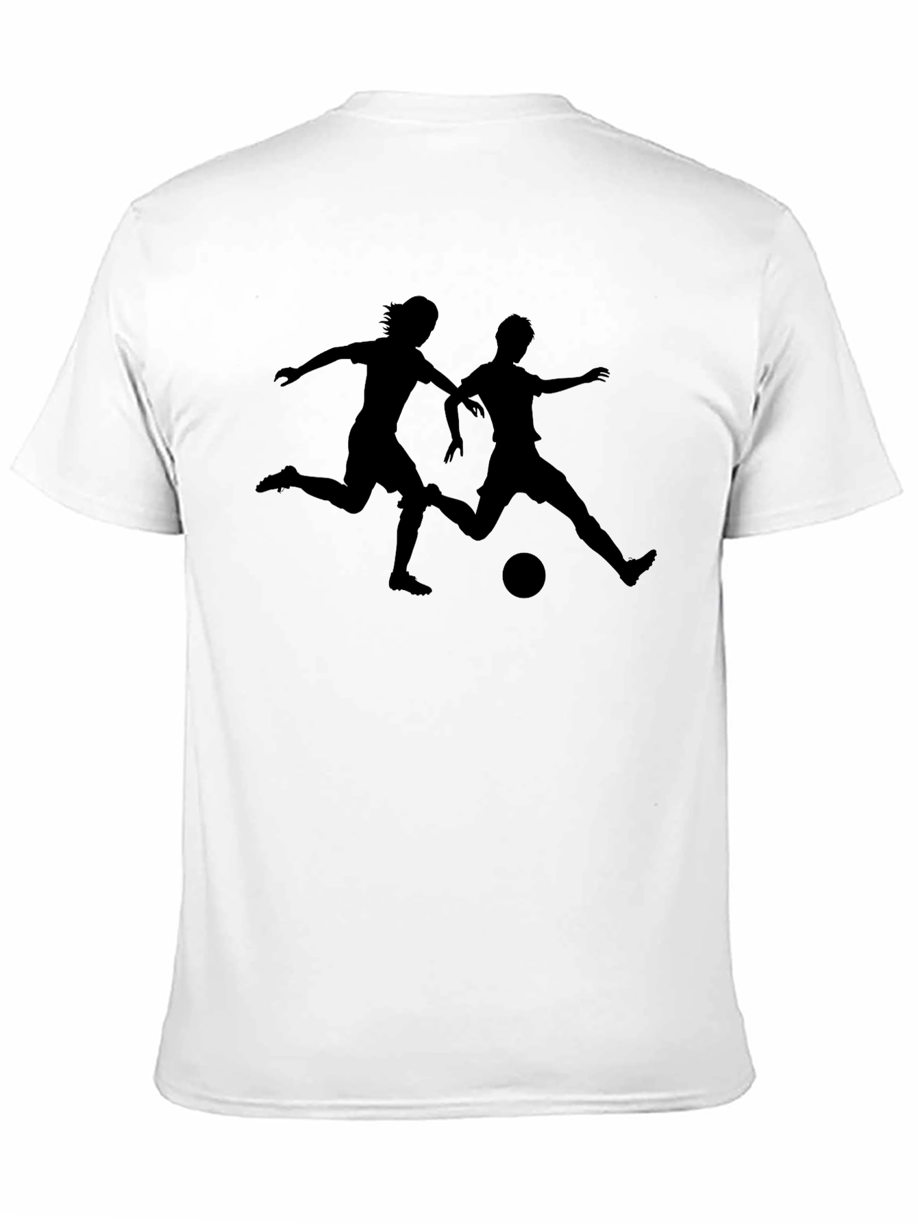 Soccer Players Graphic T-Shirt - Black