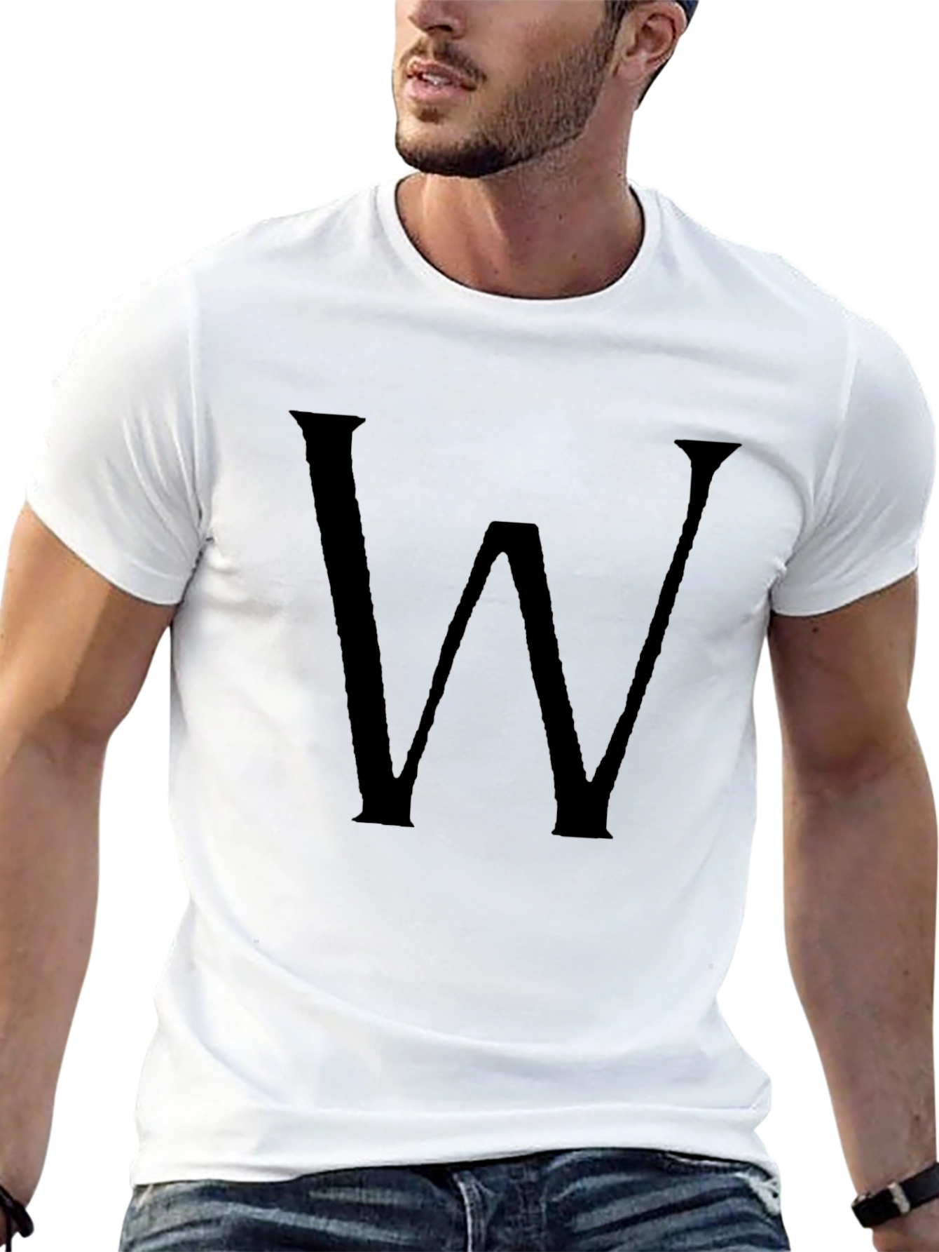 Statement W Black Tee