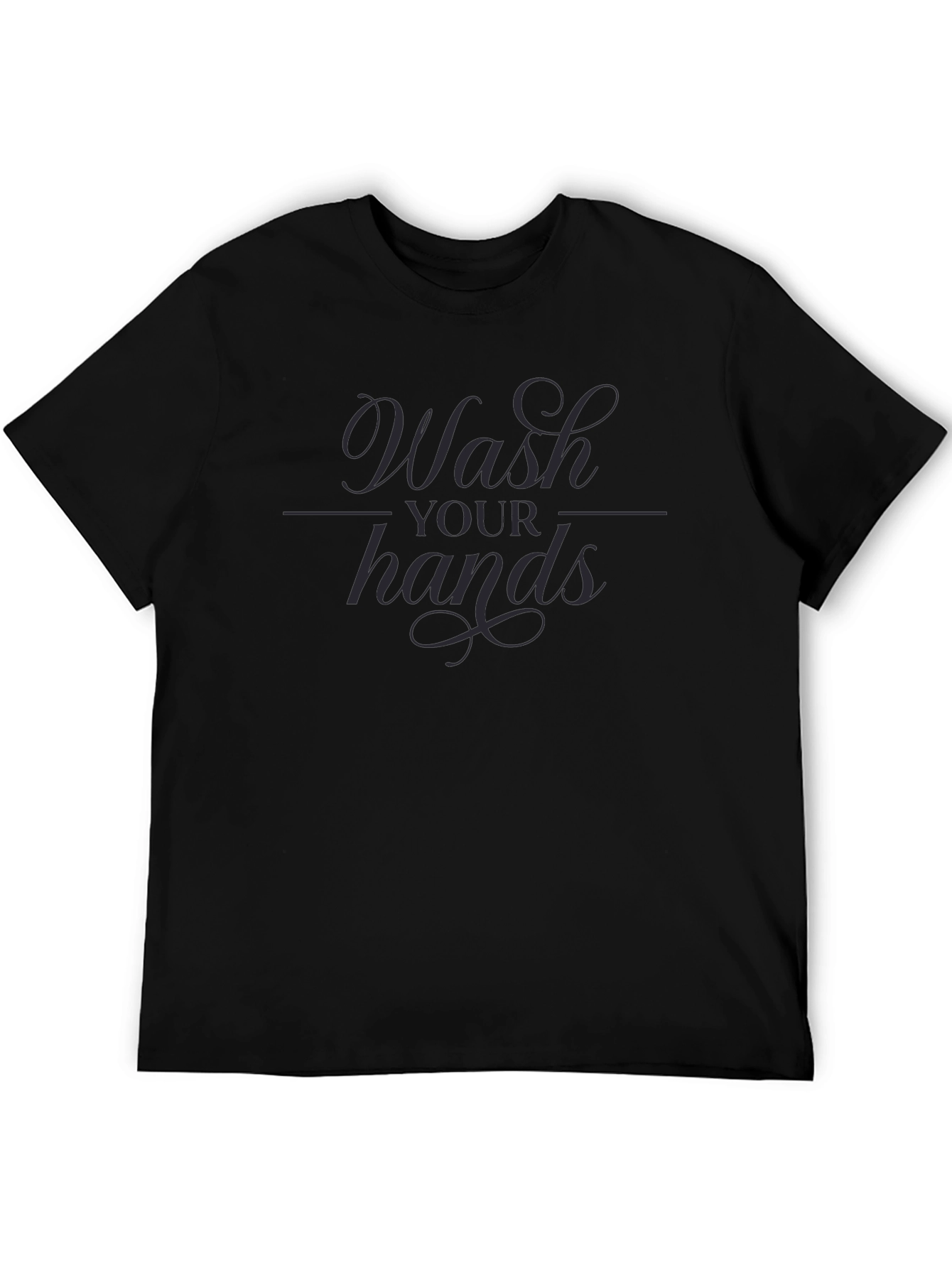 Wash Your Hands Graphic Tee - Stylish Hygiene Reminder