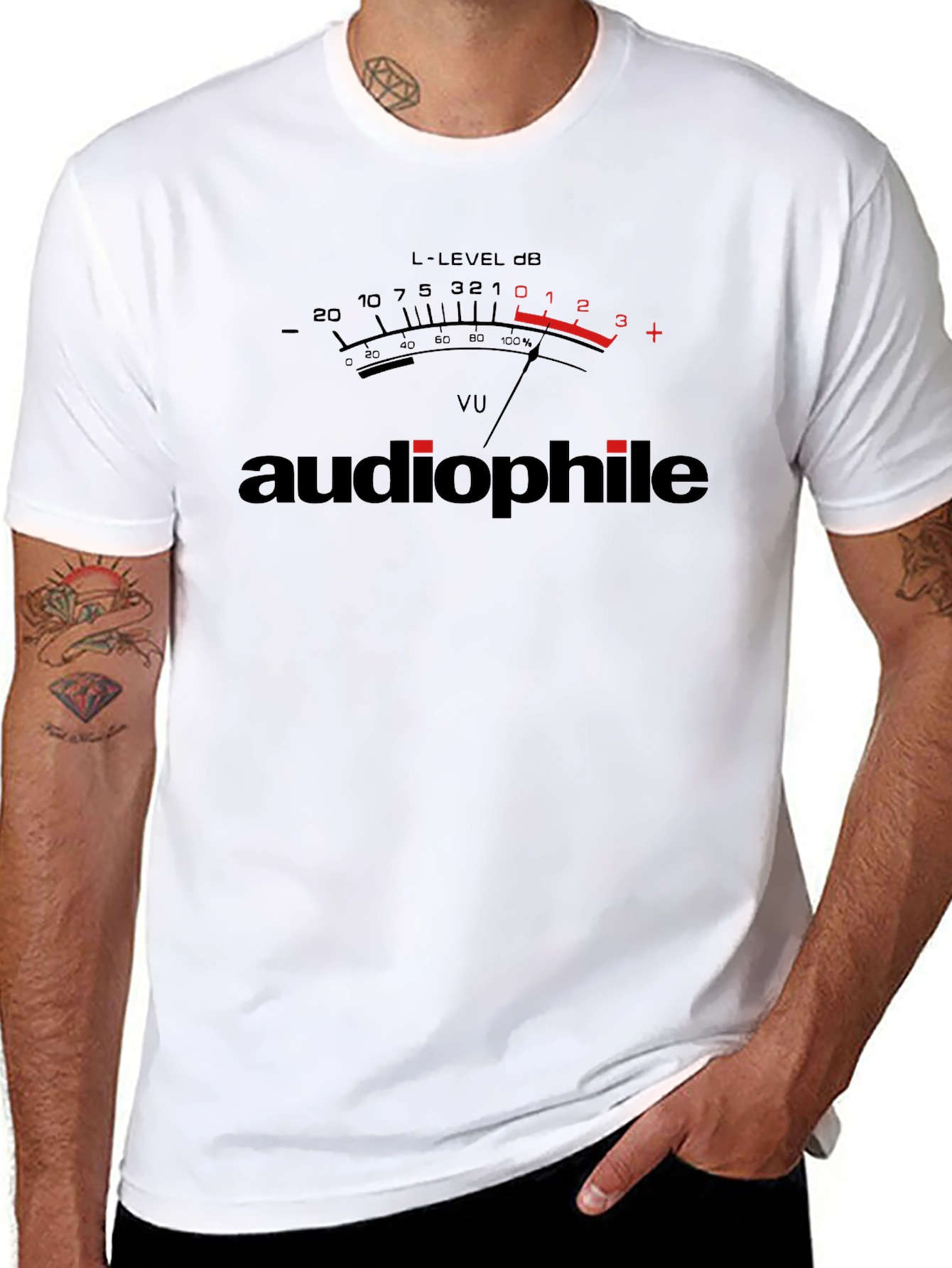 Audiophile VU Meter Graphic T-Shirt