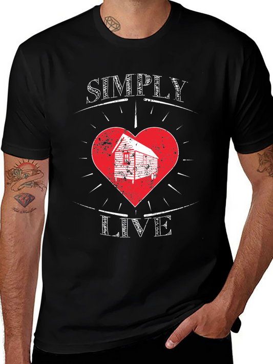 Simply Live Heart Graphic T-Shirt