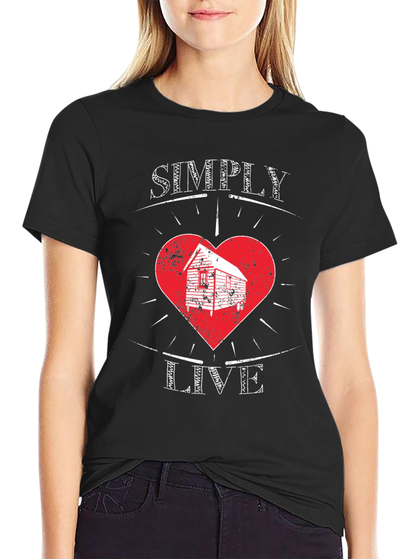 Simply Live Heart Graphic T-Shirt