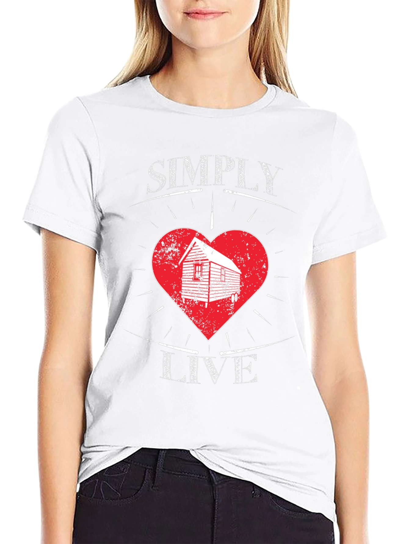 Simply Live Heart Graphic T-Shirt