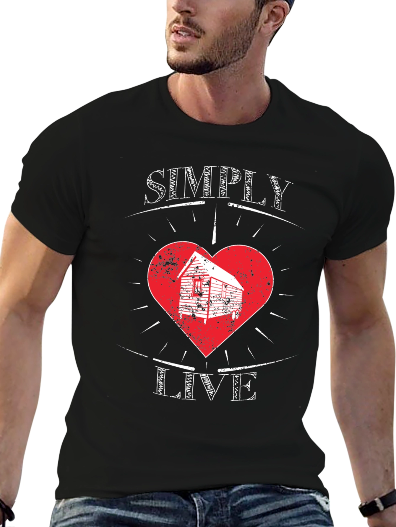 Simply Live Heart Graphic T-Shirt