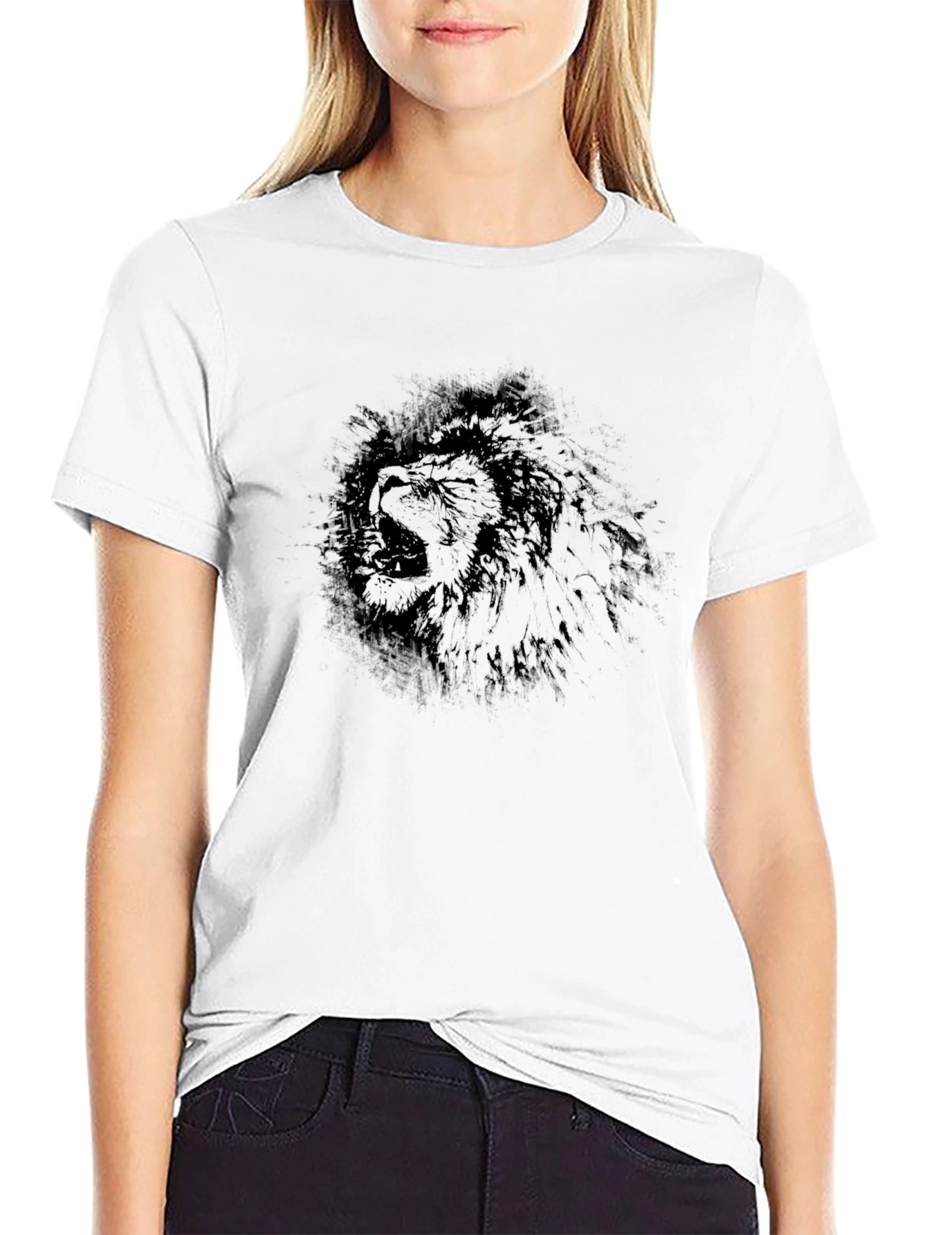 Lion Graphic Black T-Shirt