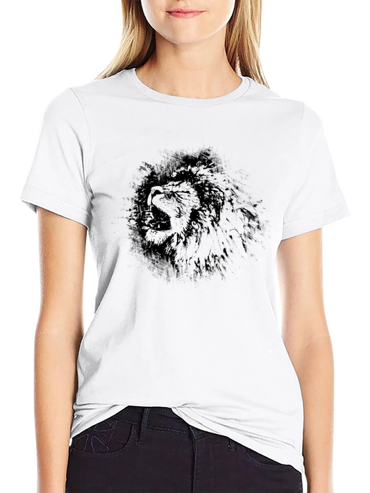 Lion Graphic Black T-Shirt