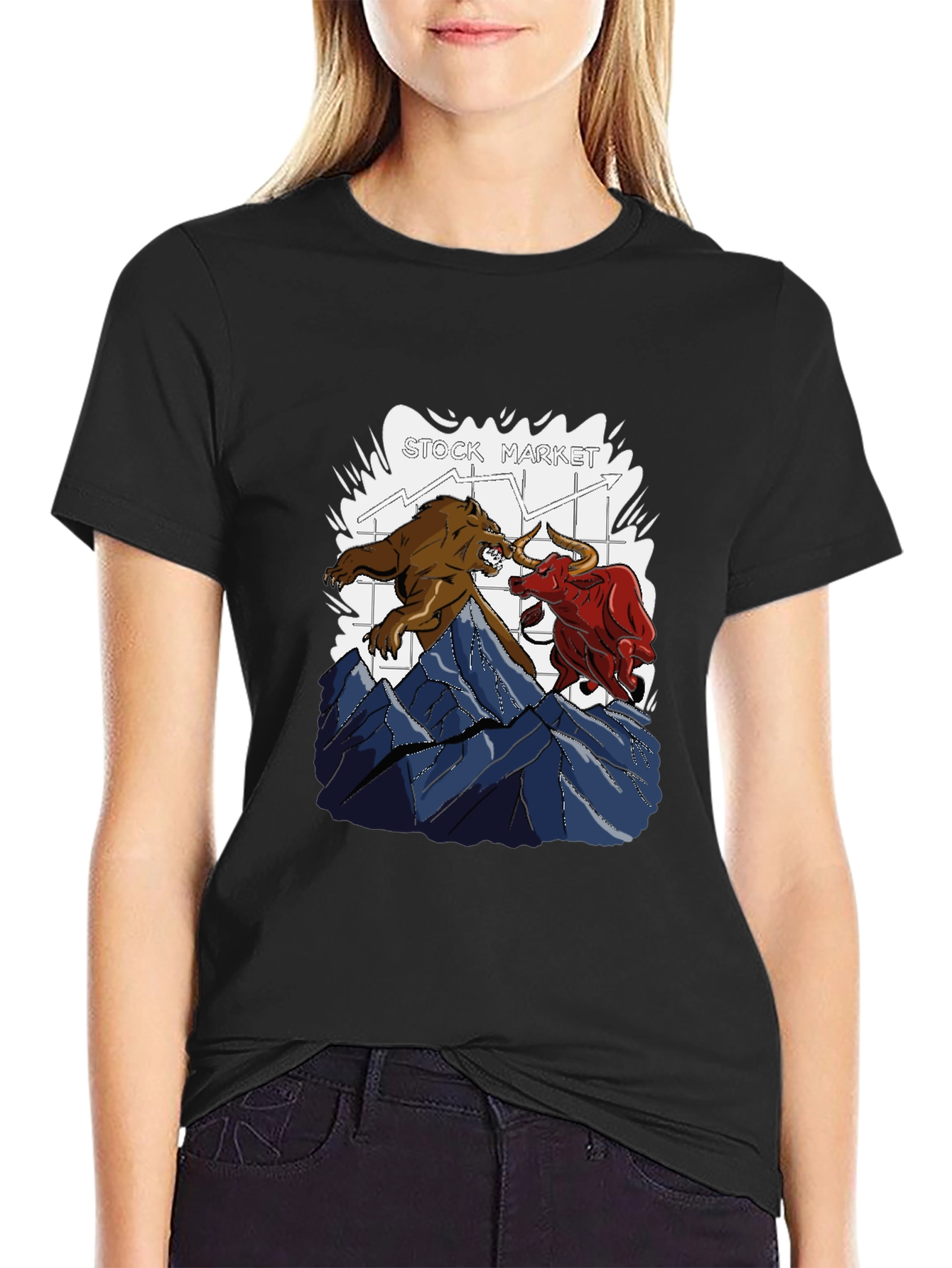 Stock Market Bull vs Bear T-Shirt