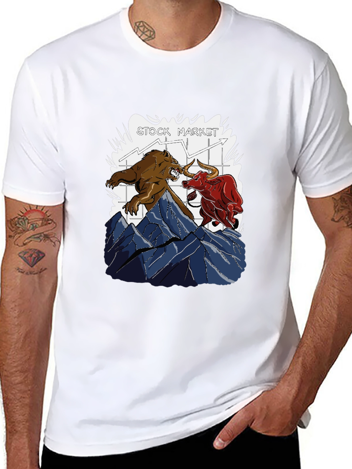 Stock Market Bull vs Bear T-Shirt