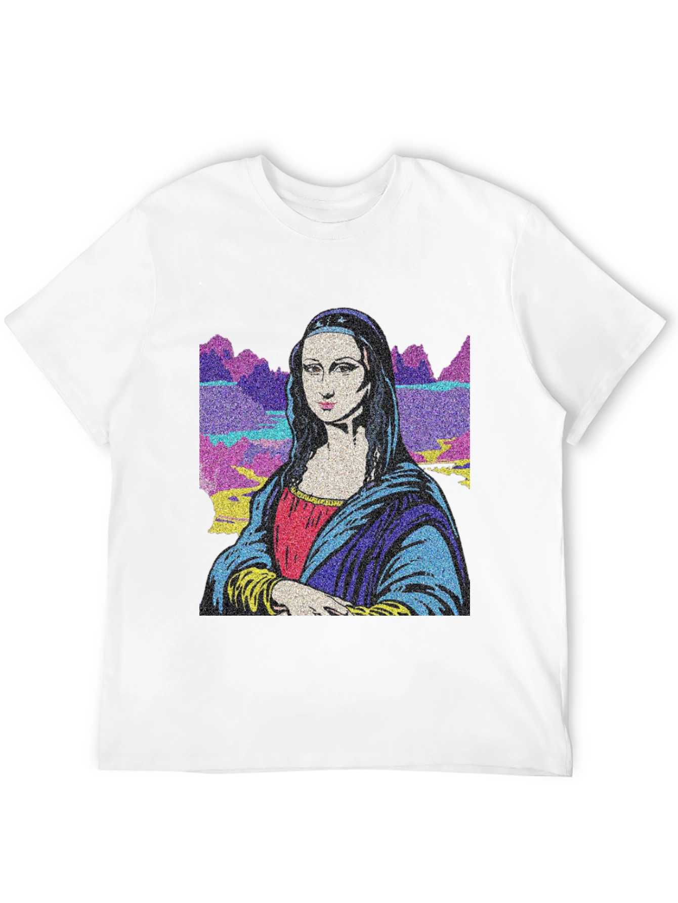 Mona Lisa Graphic Print Black T-Shirt