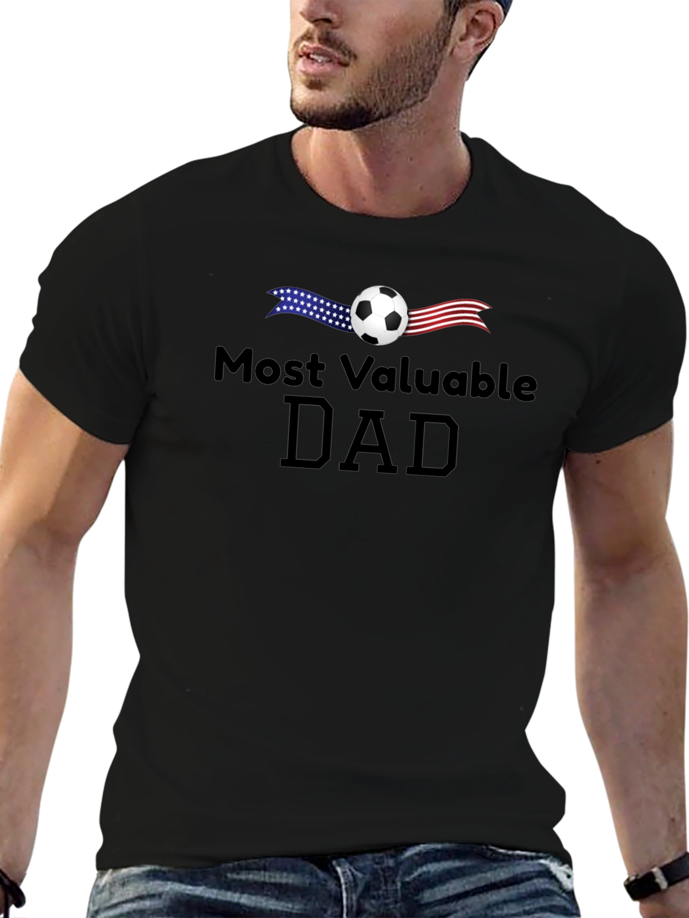 Most Valuable Dad Soccer T-Shirt - Fathers Day Gift