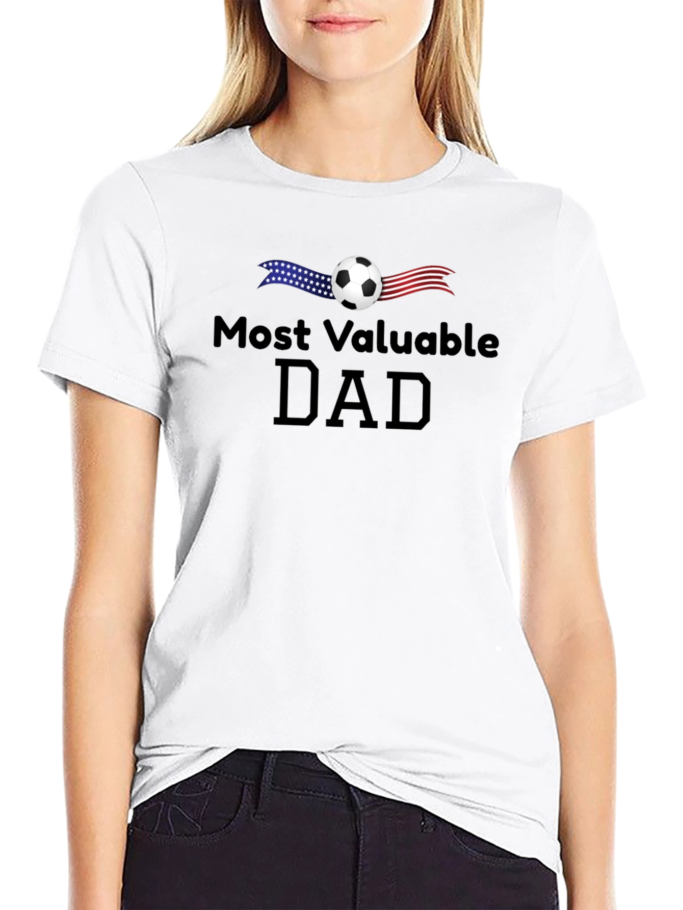 Most Valuable Dad Soccer T-Shirt - Fathers Day Gift