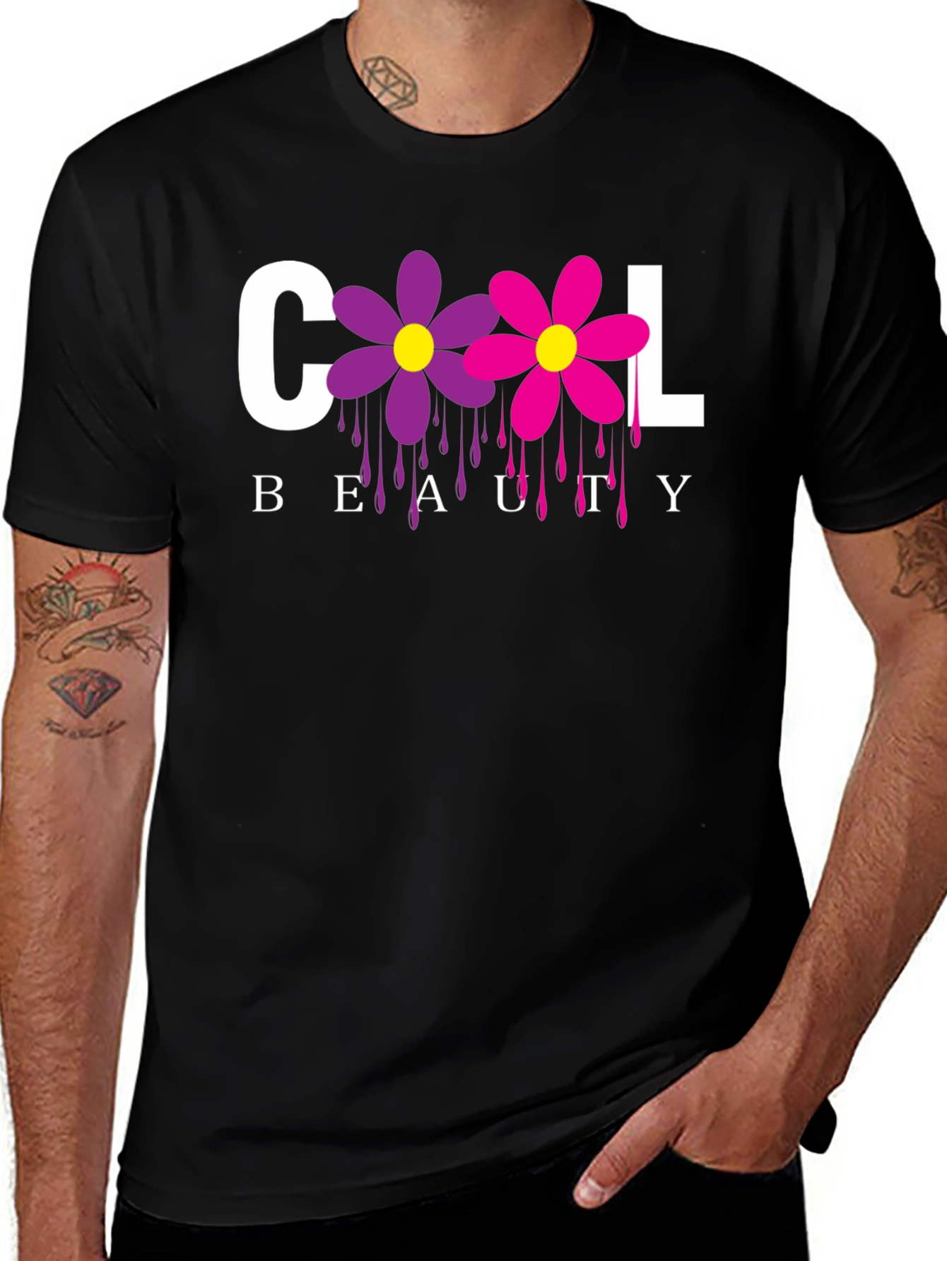 Cool Beauty Floral Graphic Tee - Unisex