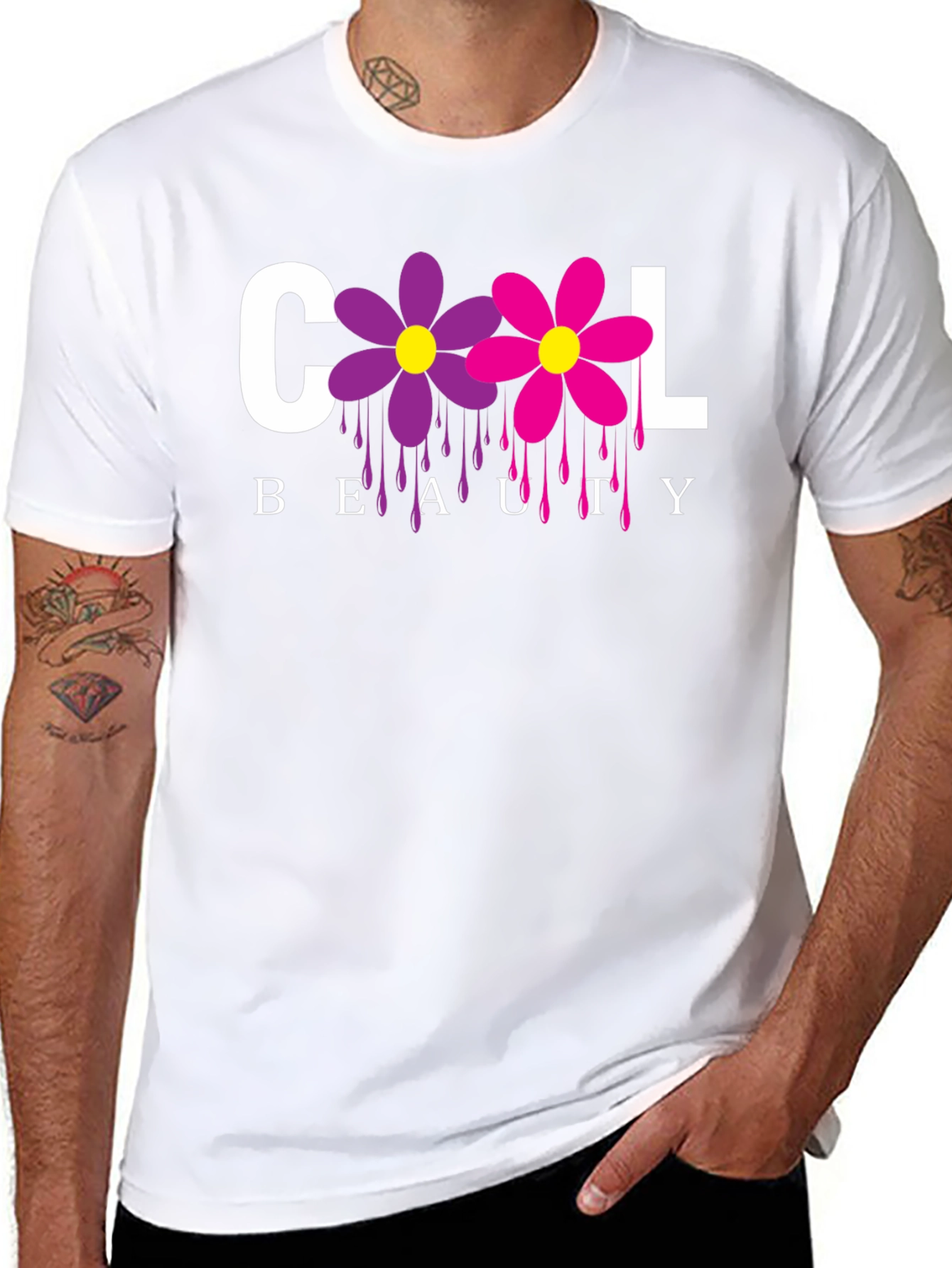Cool Beauty Floral Graphic Tee - Unisex