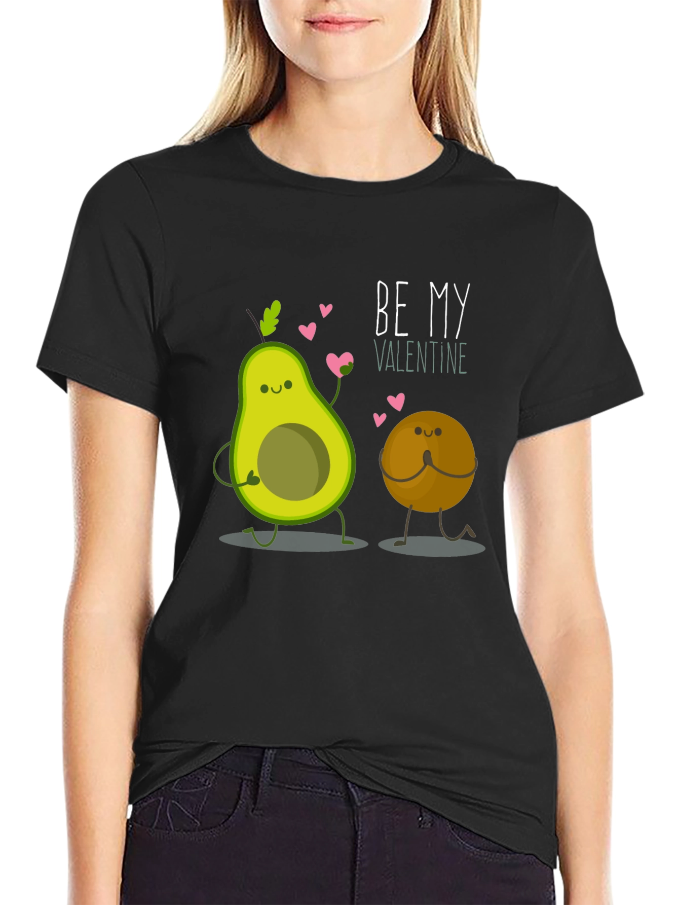 Avocado Valentines Day Graphic T-Shirt