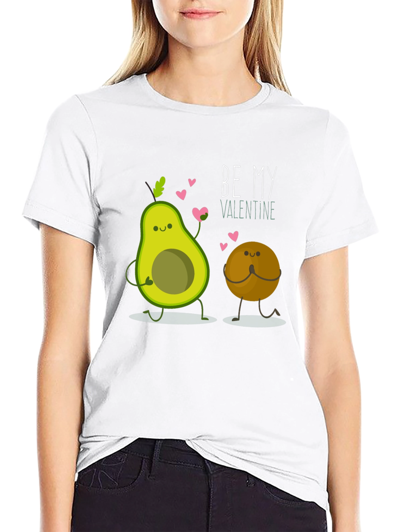 Avocado Valentines Day Graphic T-Shirt